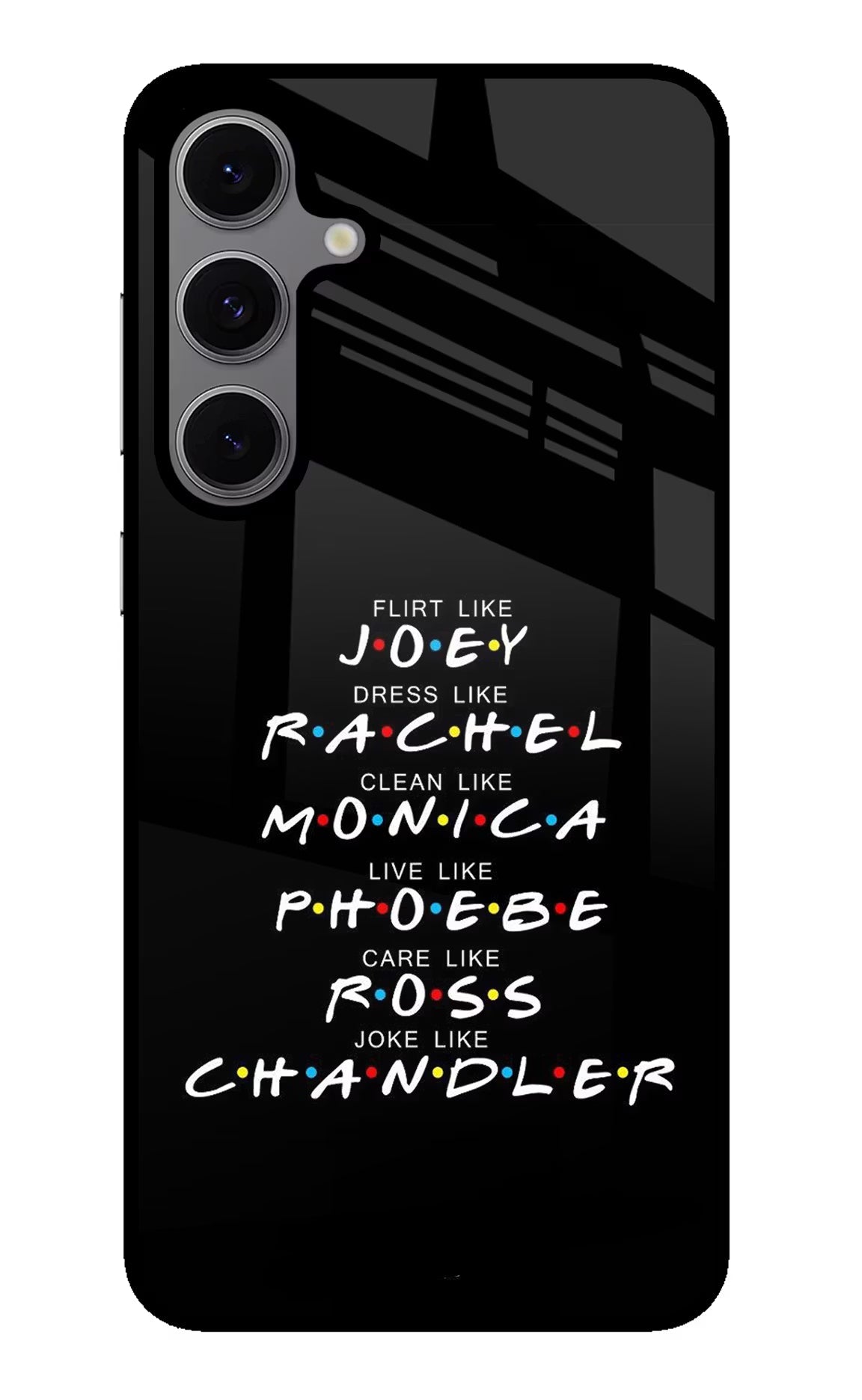 FRIENDS Character Samsung S24 FE 5G Glass Case Back Cover by Casekaro