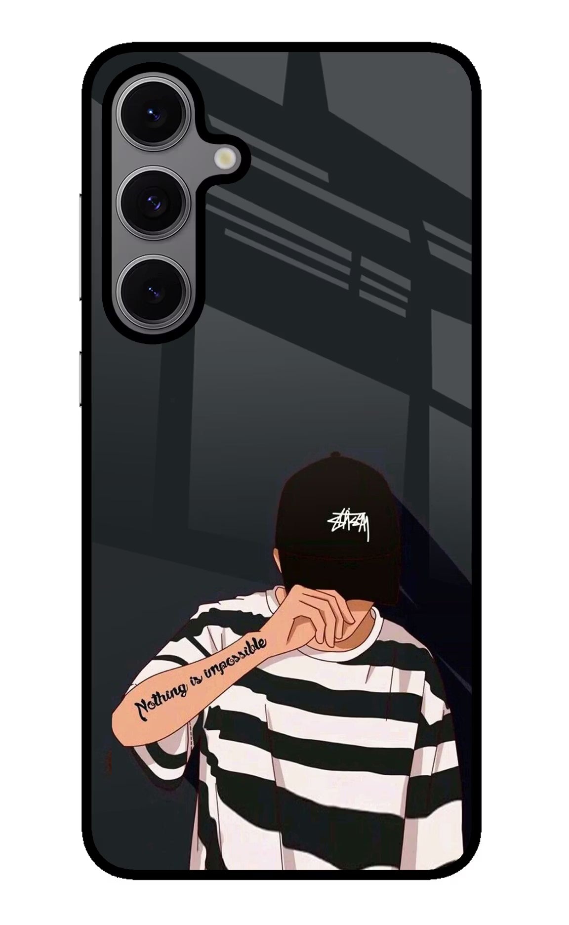 Aesthetic Boy Samsung S24 FE 5G Glass Case Back Cover by Casekaro