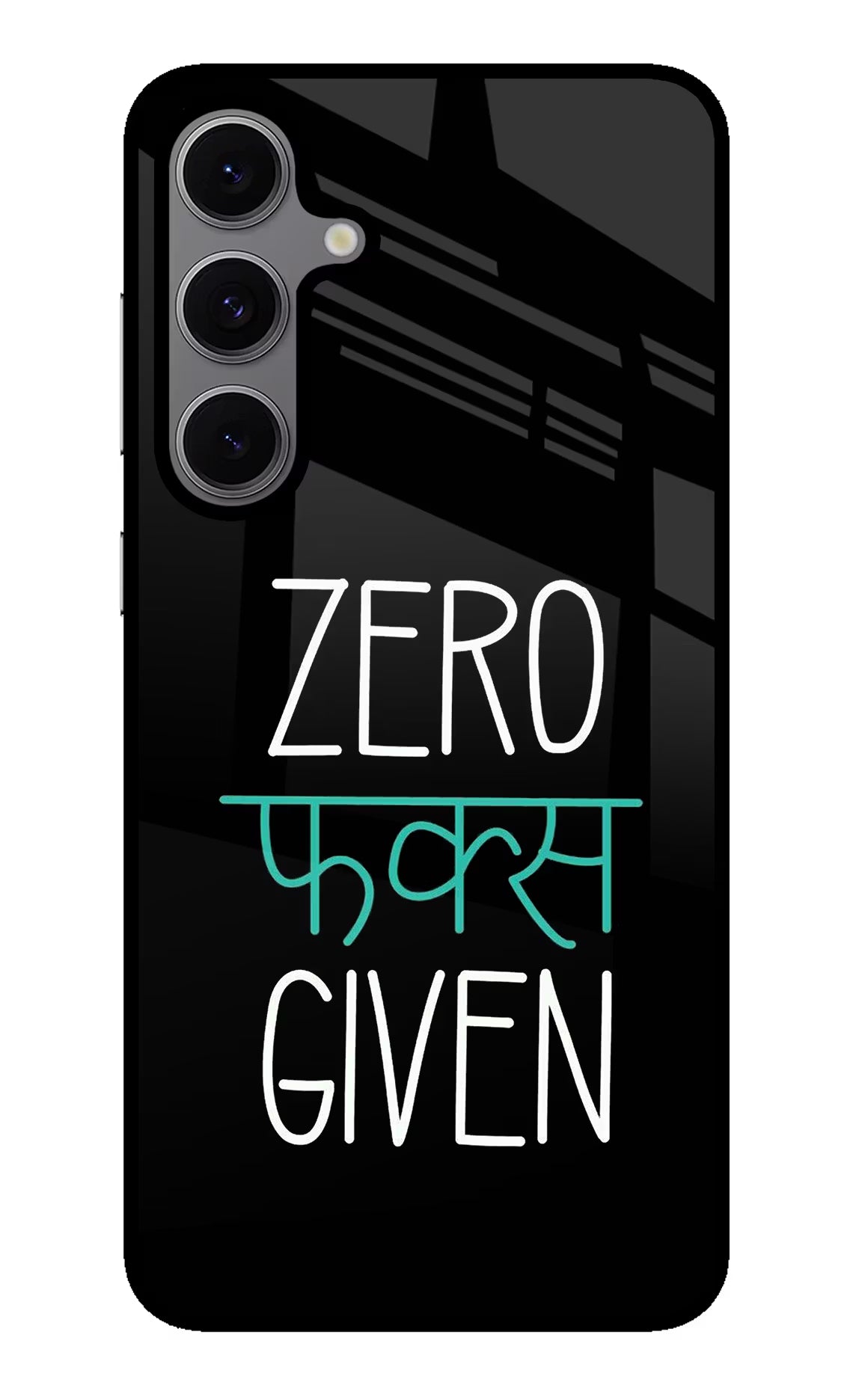 Zero Fucks Given Samsung S24 FE 5G Glass Case Back Cover by Casekaro