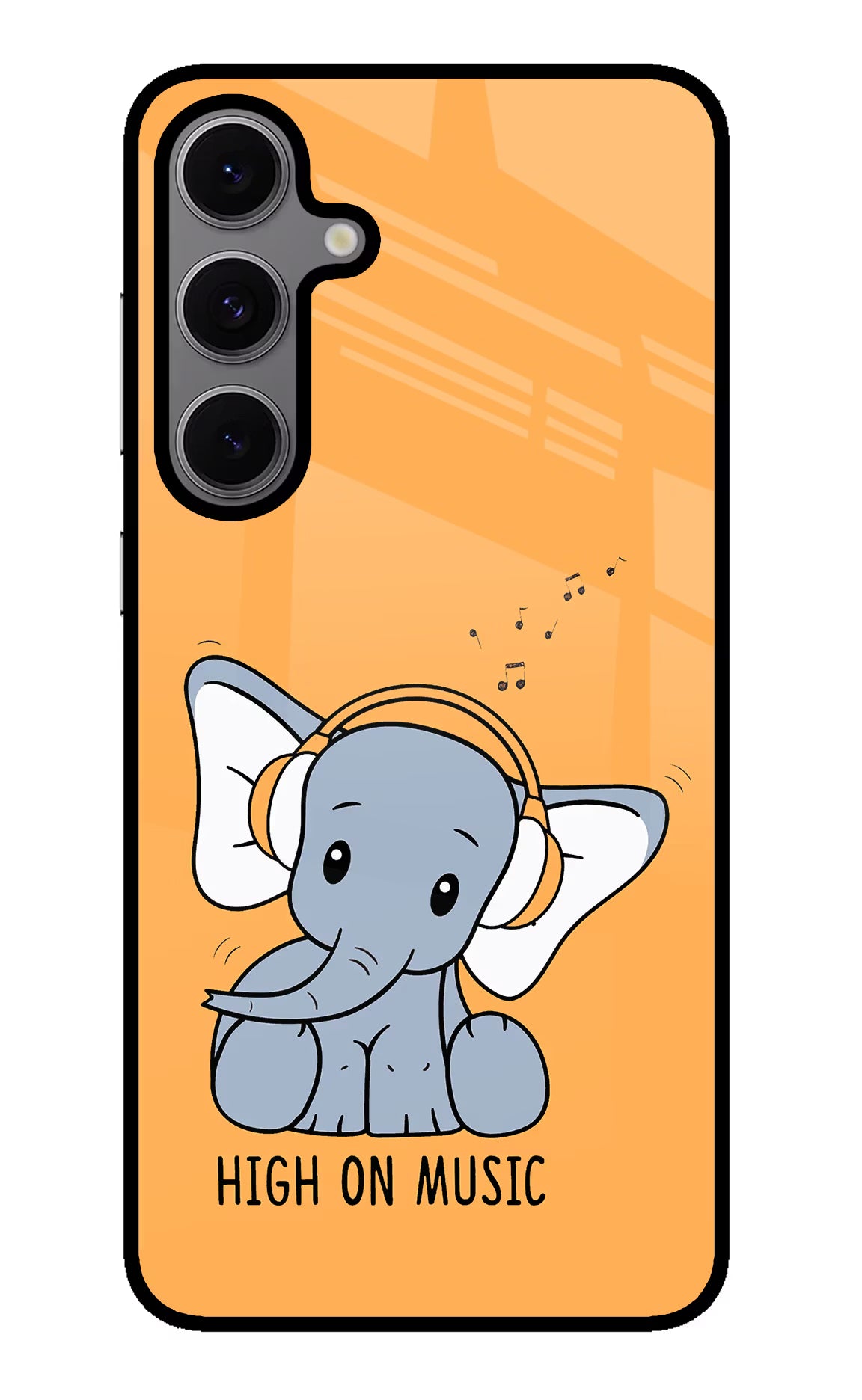 High On Music Samsung S24 FE 5G Glass Case Back Cover by Casekaro