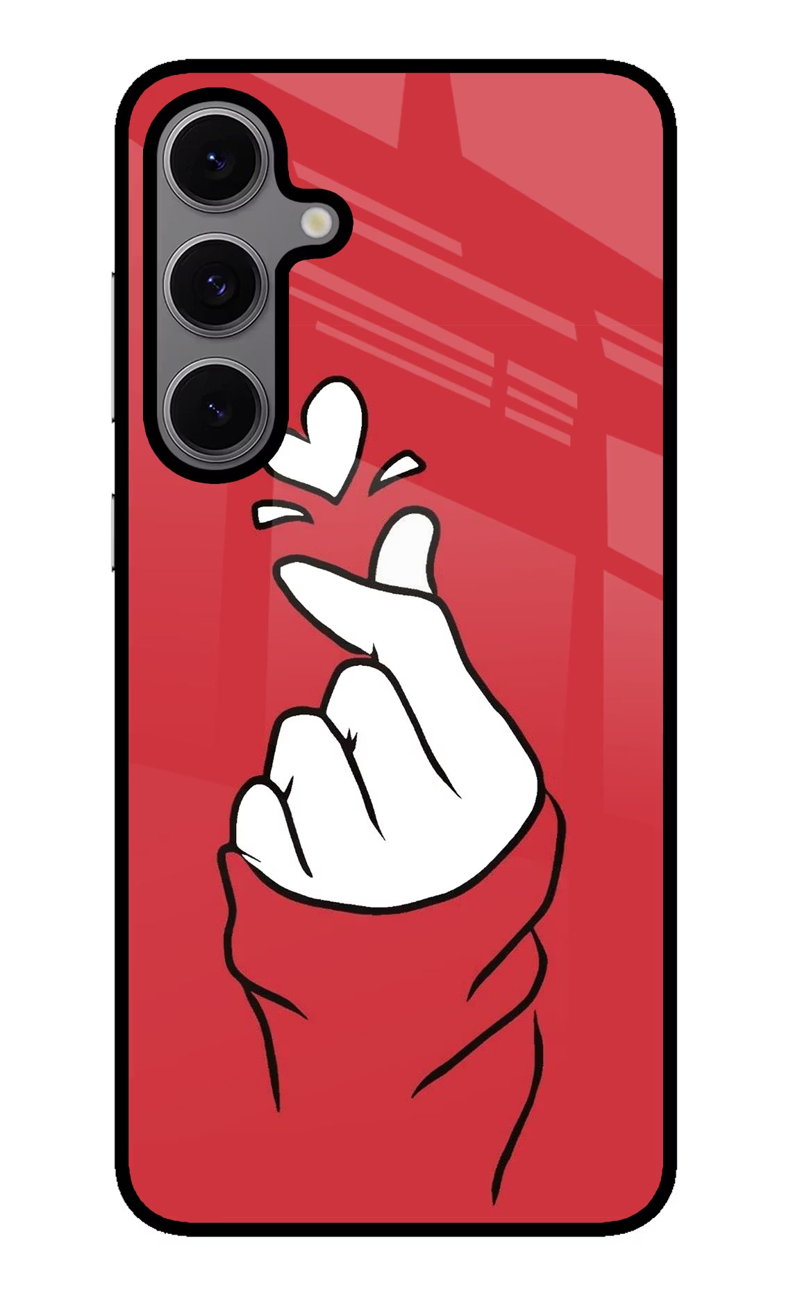 Korean Love Sign Samsung S24 FE 5G Glass Case Back Cover by Casekaro