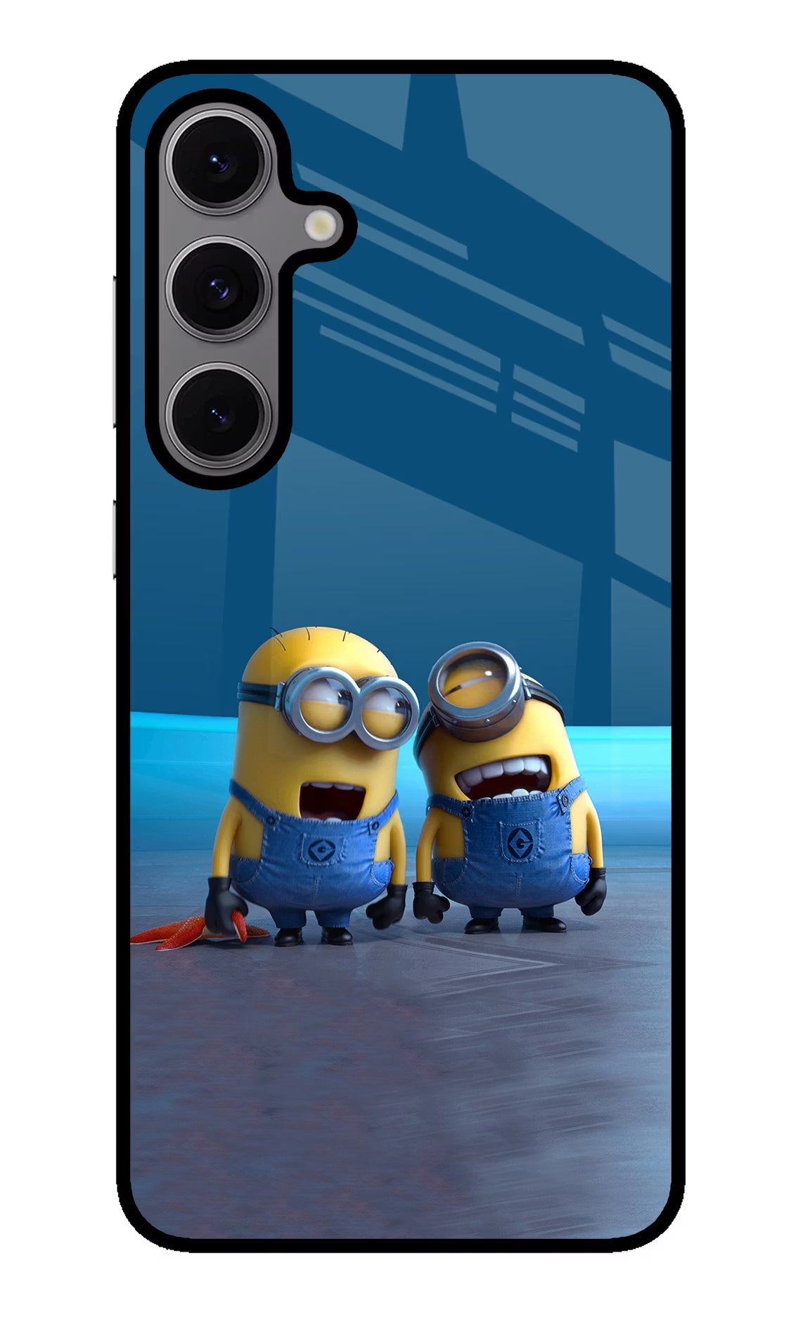 Minion Laughing Samsung S24 FE 5G Glass Case Back Cover by Casekaro