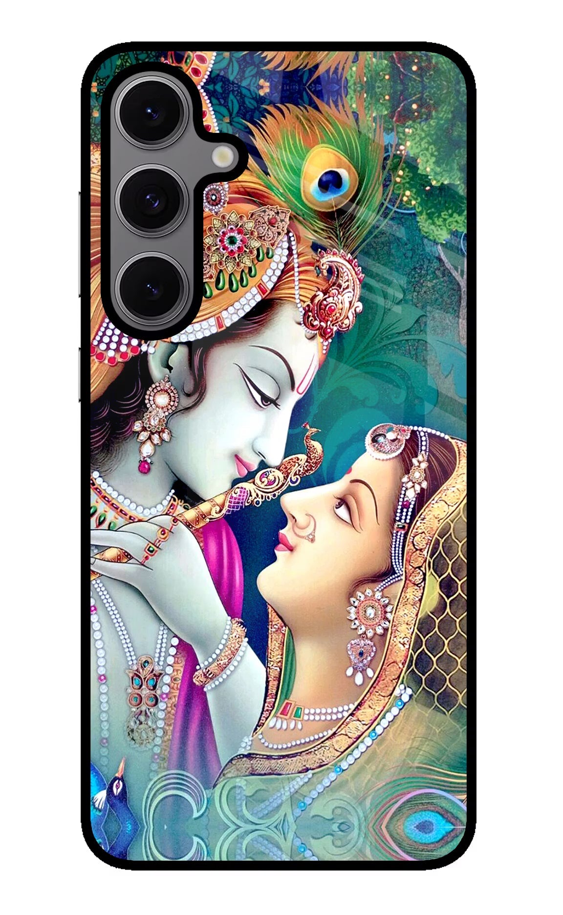 Lord Radha Krishna Samsung S24 FE 5G Glass Case Back Cover by Casekaro