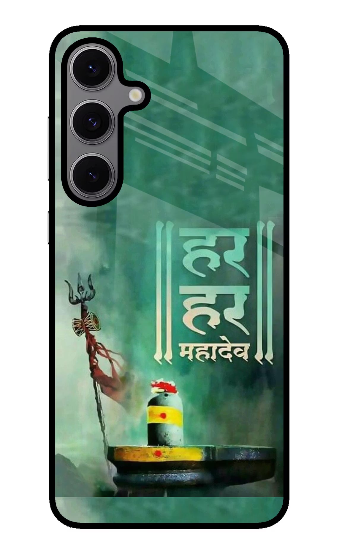 Har Har Mahadev Shivling Samsung S24 FE 5G Glass Case Back Cover by Casekaro
