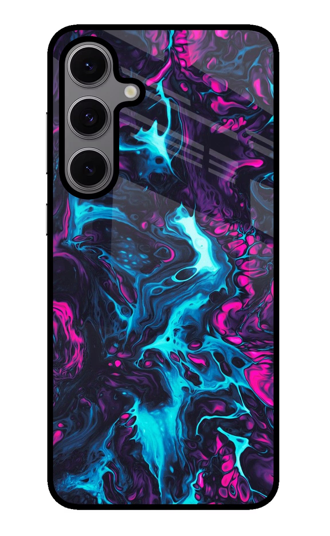 Abstract Samsung S24 FE 5G Glass Case Back Cover by Casekaro