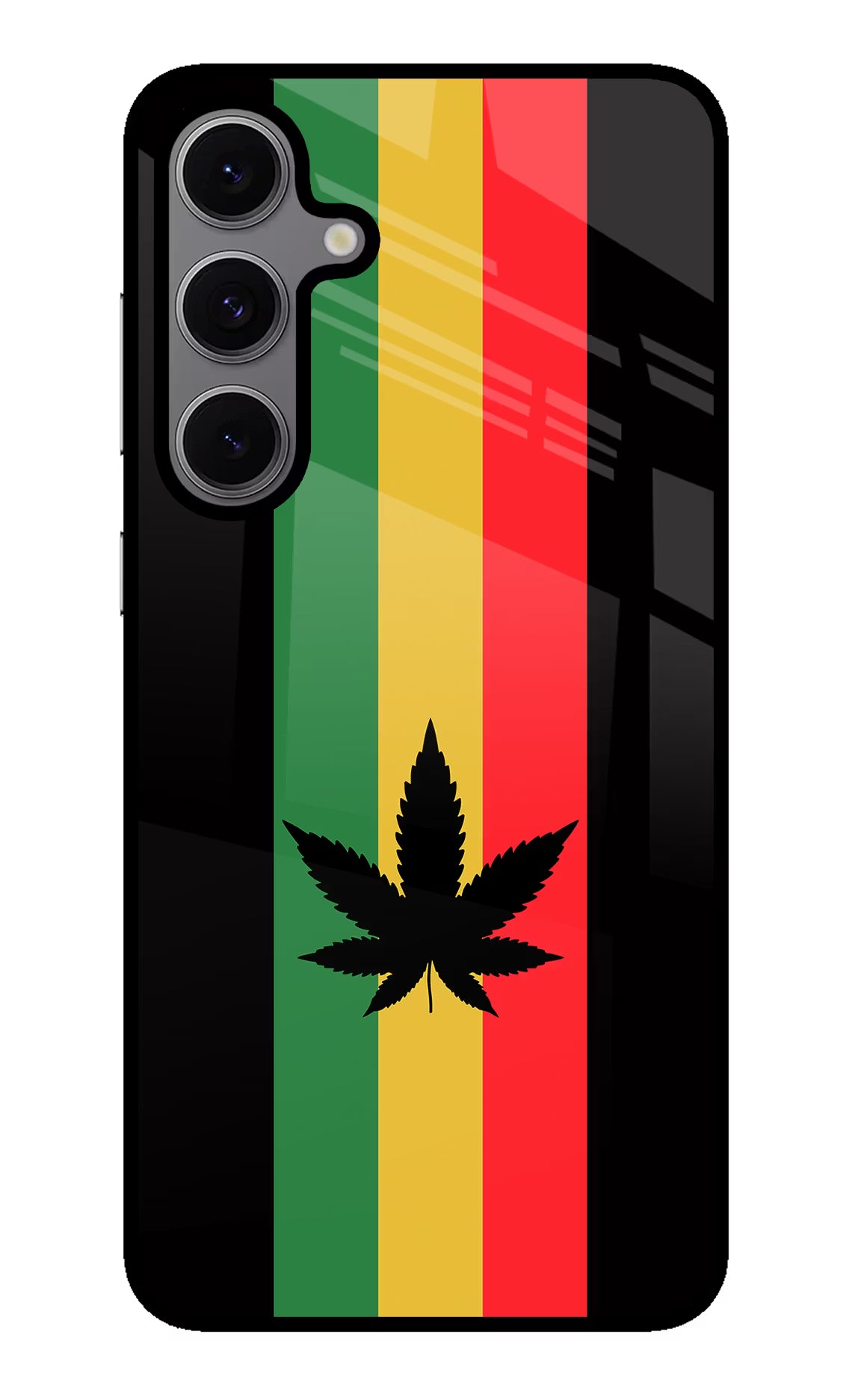 Weed Flag Samsung S24 FE 5G Glass Case Back Cover by Casekaro