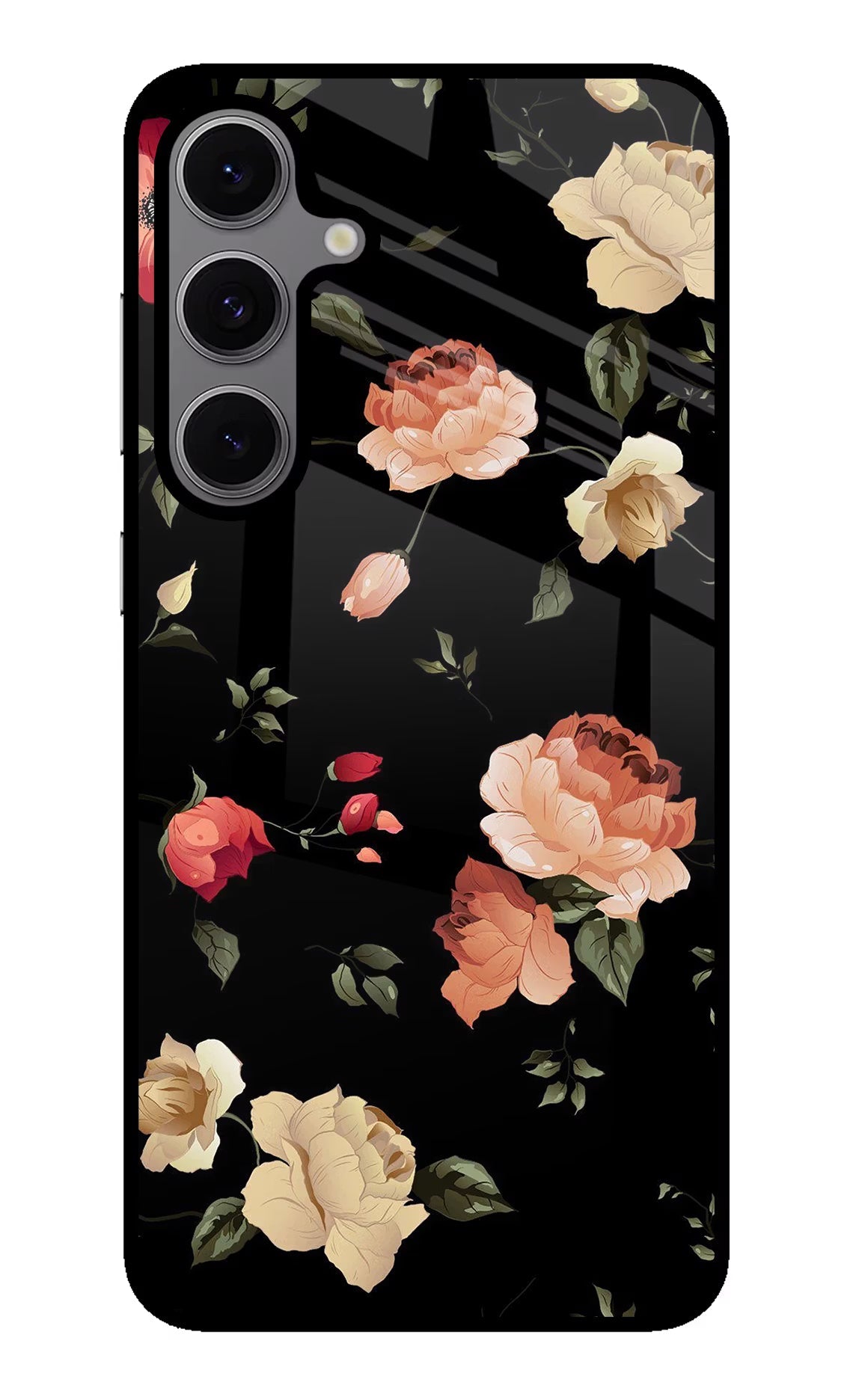 Flowers Samsung S24 FE 5G Glass Case Back Cover by Casekaro