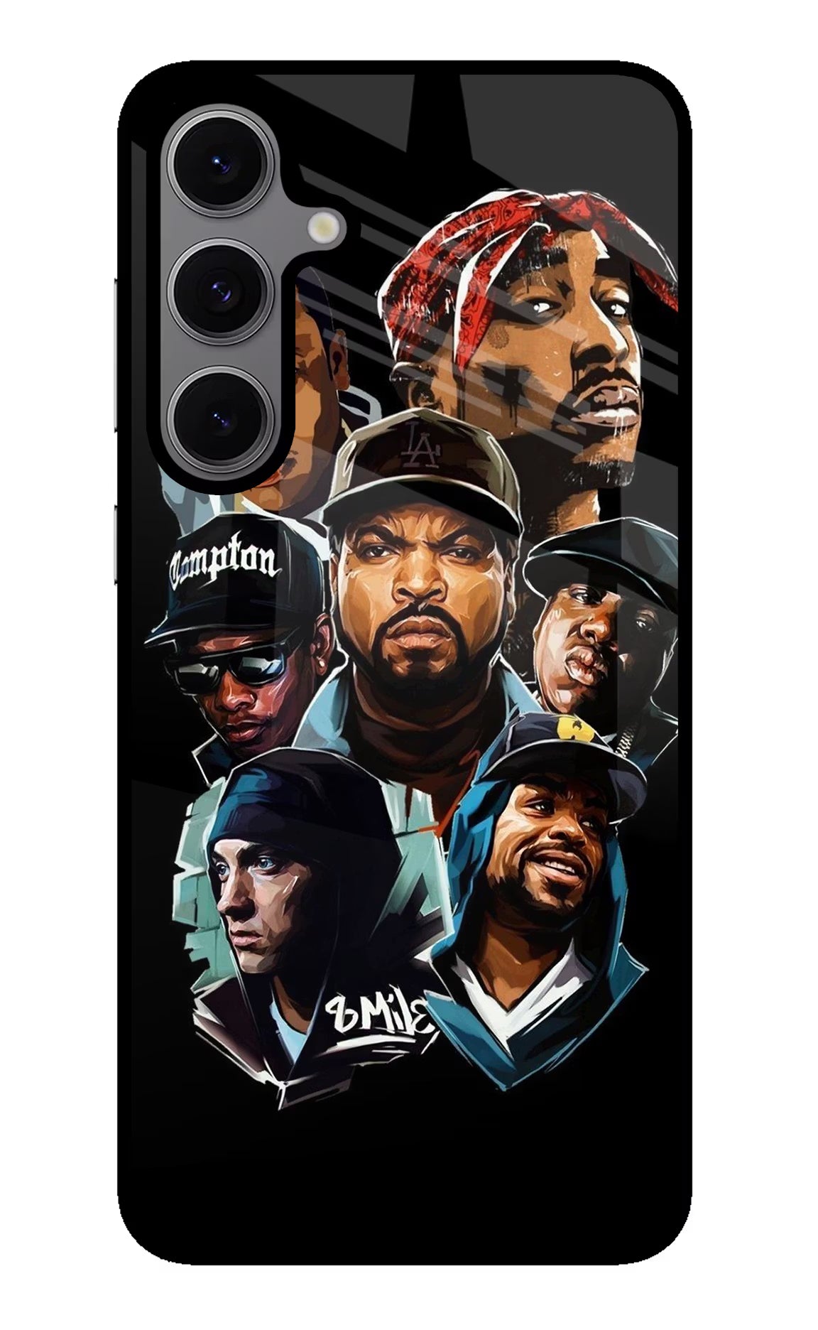 Rappers Samsung S24 FE 5G Glass Case Back Cover by Casekaro