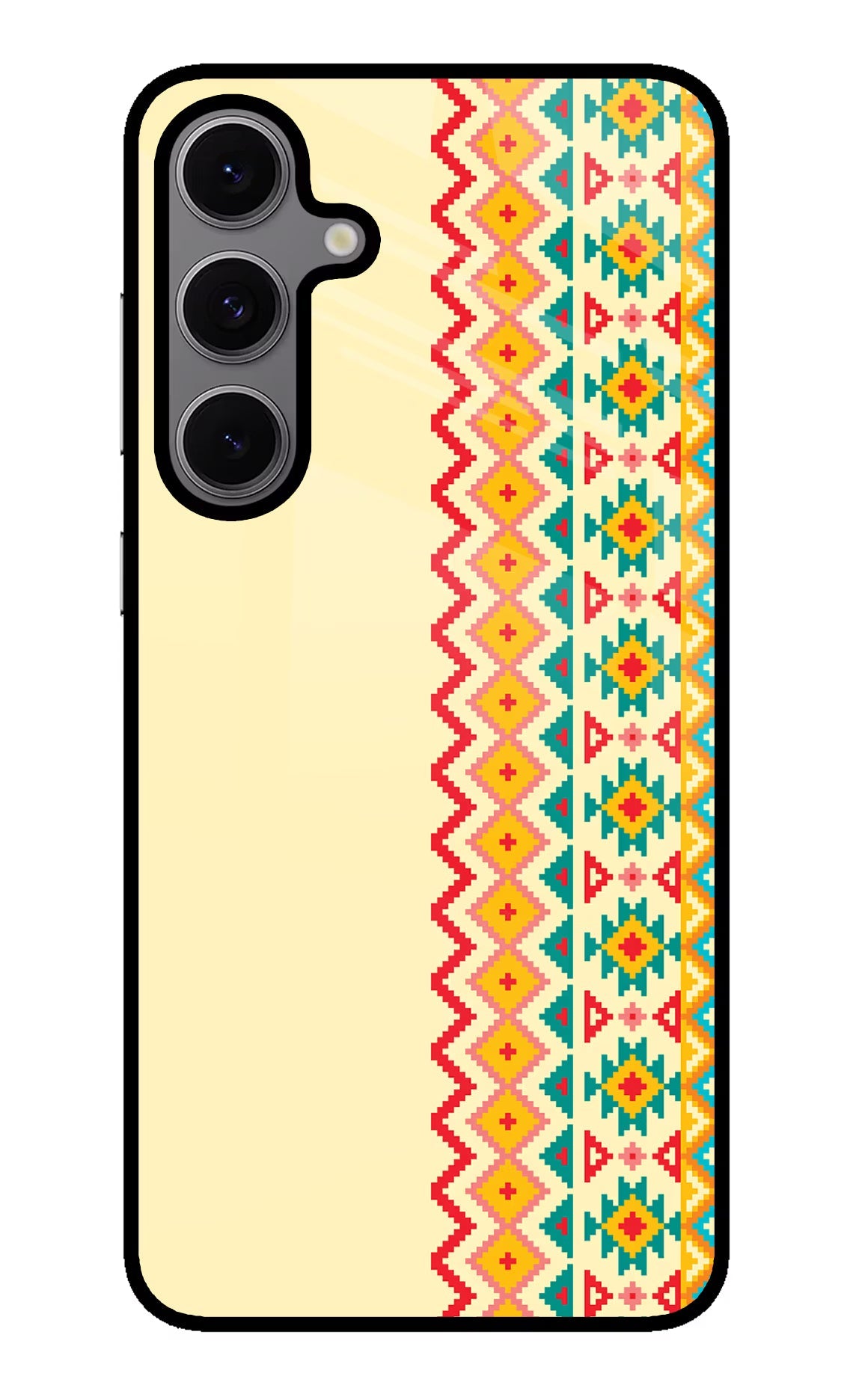 Ethnic Seamless Samsung S24 FE 5G Glass Case Back Cover by Casekaro