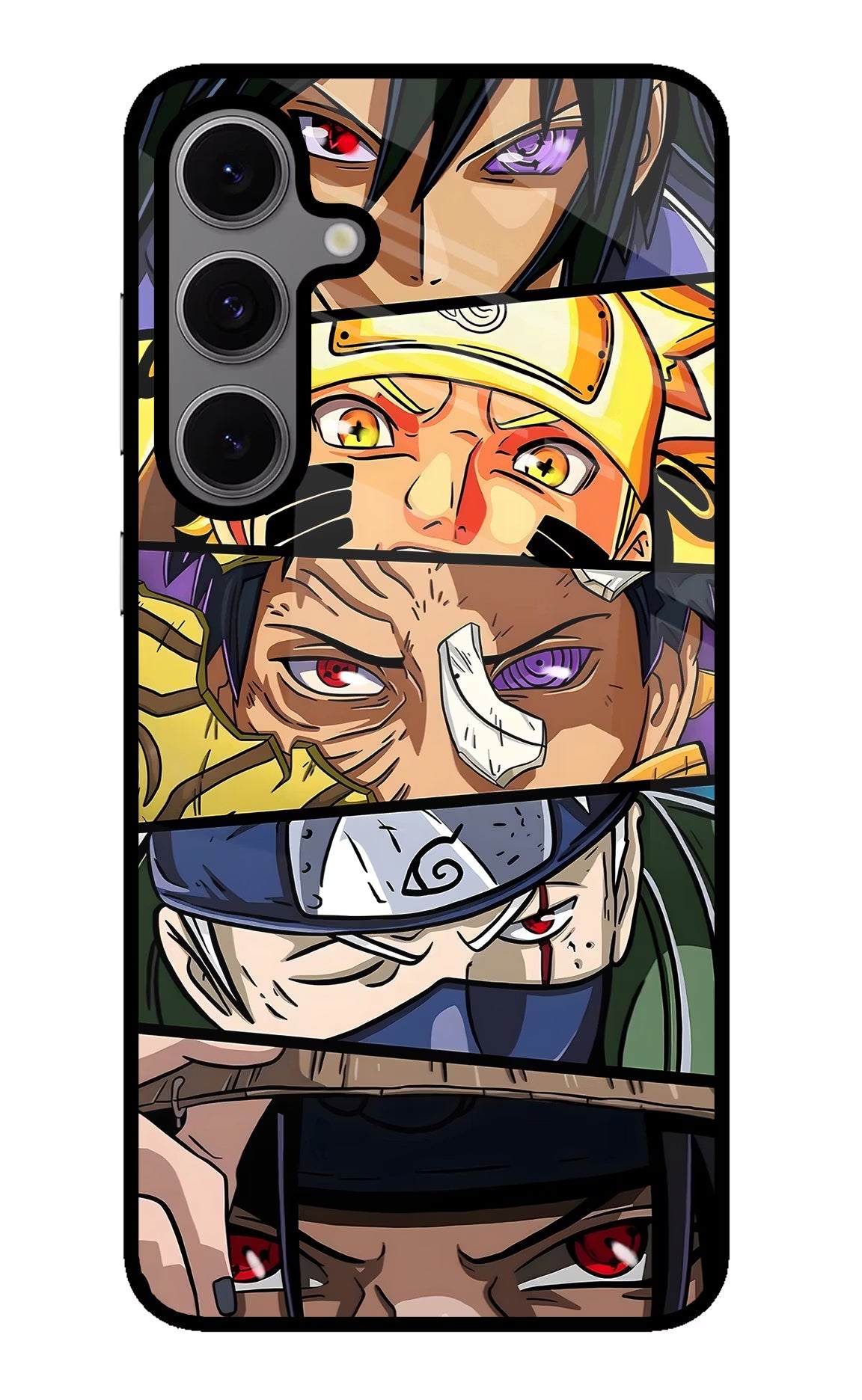 Naruto Character Samsung S24 FE 5G Glass Case Back Cover by Casekaro