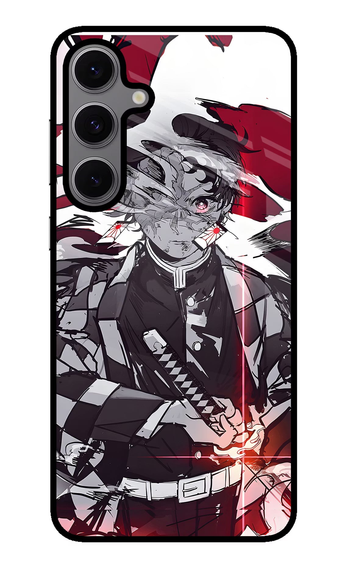 Demon Slayer Samsung S24 FE 5G Glass Case Back Cover by Casekaro