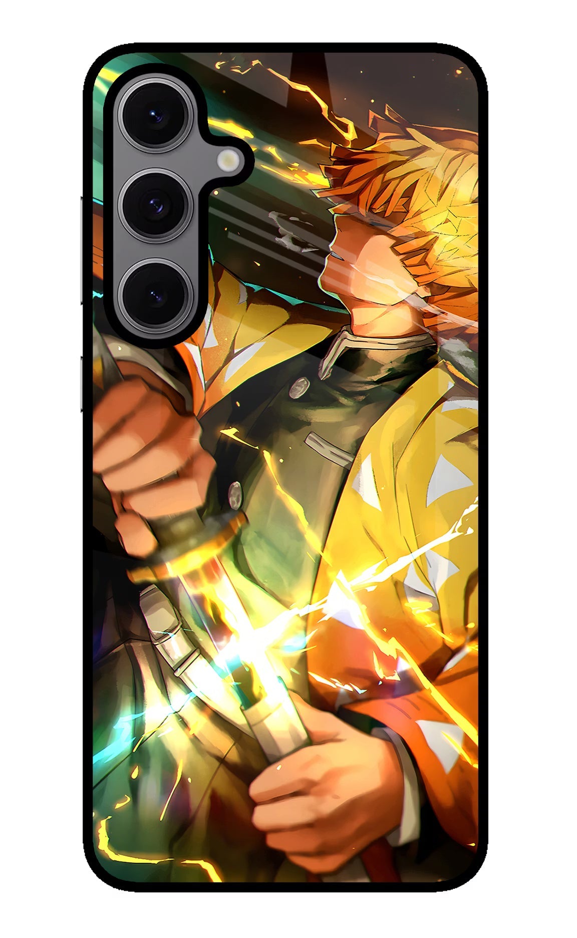 Demon Slayer Samsung S24 FE 5G Glass Case Back Cover by Casekaro