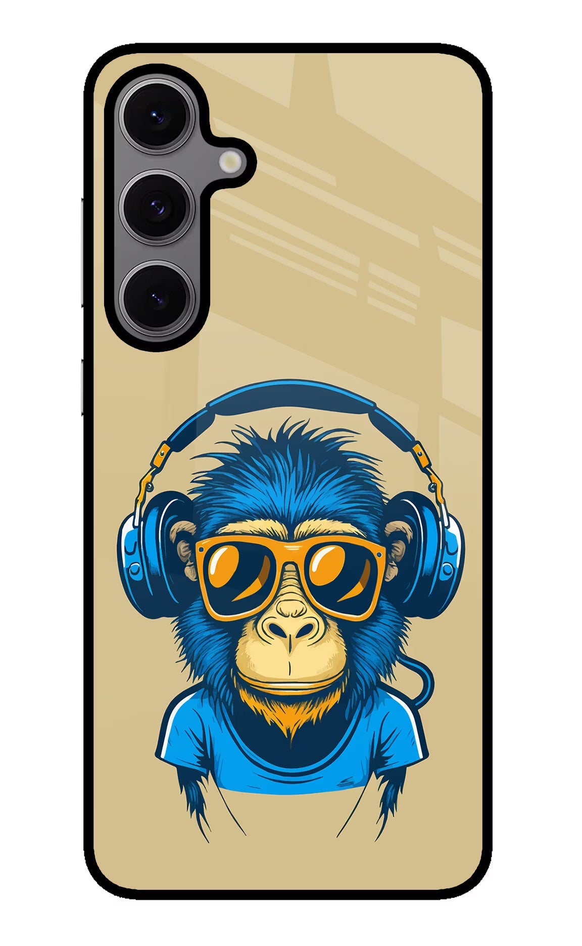 Monkey Headphone Samsung S24 FE 5G Glass Case Back Cover by Casekaro