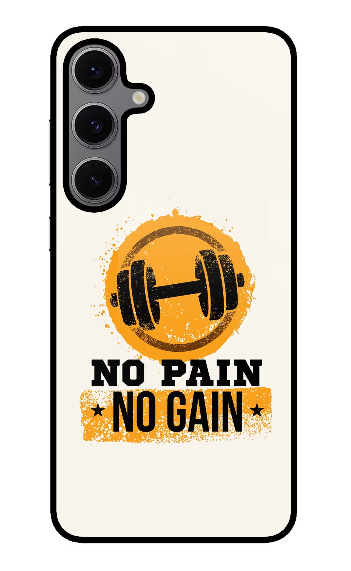 No Pain No Gain Samsung S24 FE 5G Glass Case Back Cover by Casekaro
