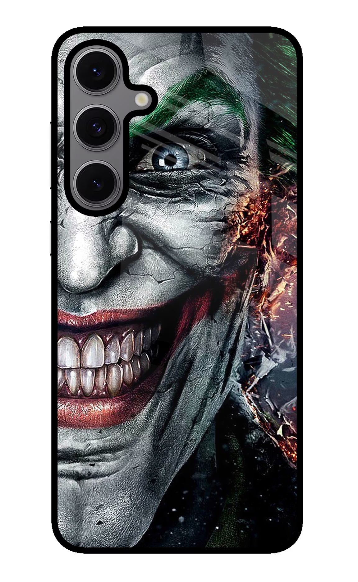 Joker Cam Samsung S24 FE 5G Glass Case Back Cover by Casekaro