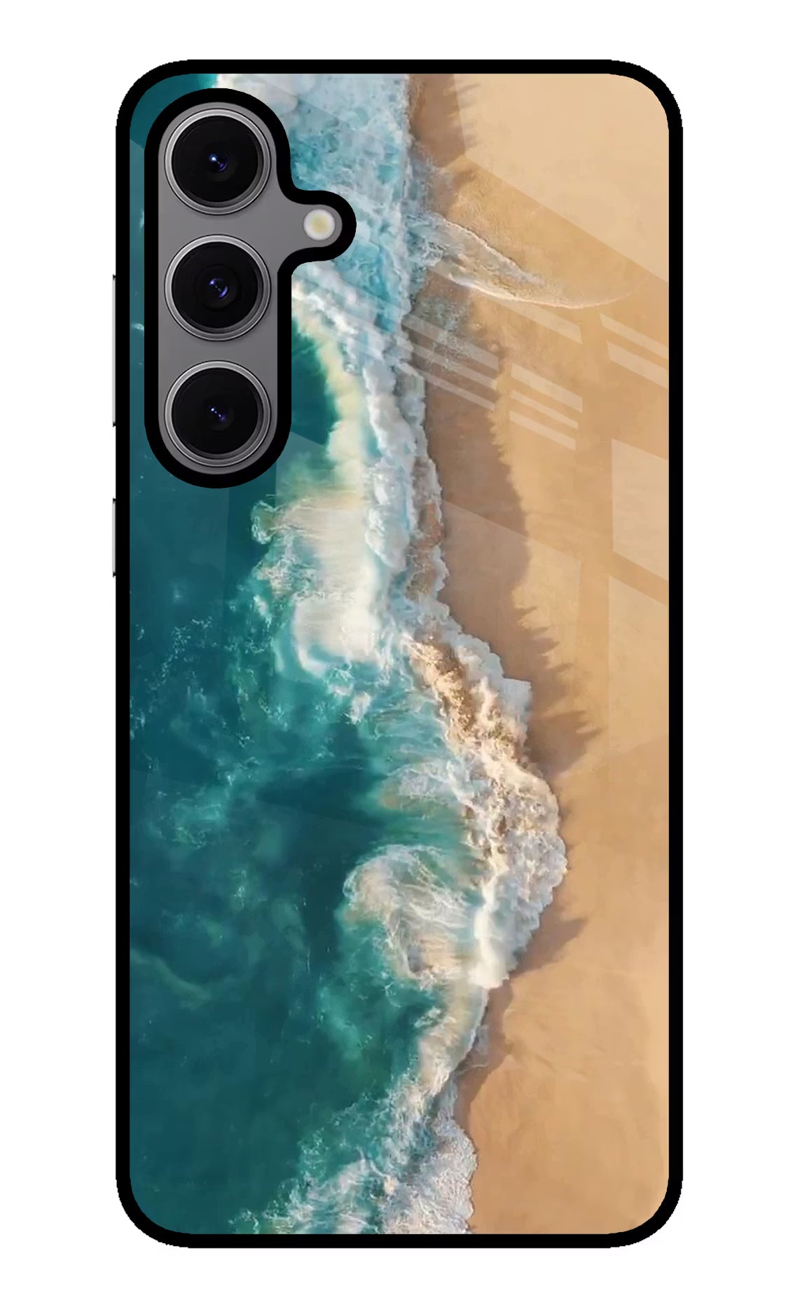 Ocean Beach Samsung S24 FE 5G Glass Case Back Cover by Casekaro