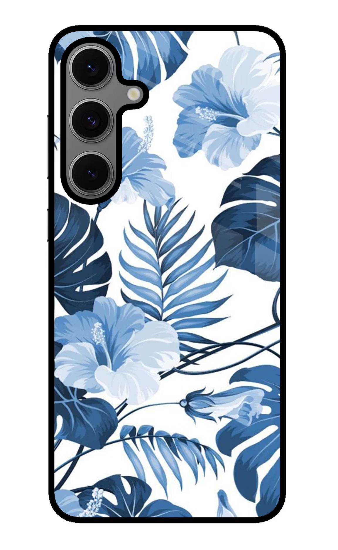 Fabric Art Samsung S24 FE 5G Glass Case Back Cover by Casekaro