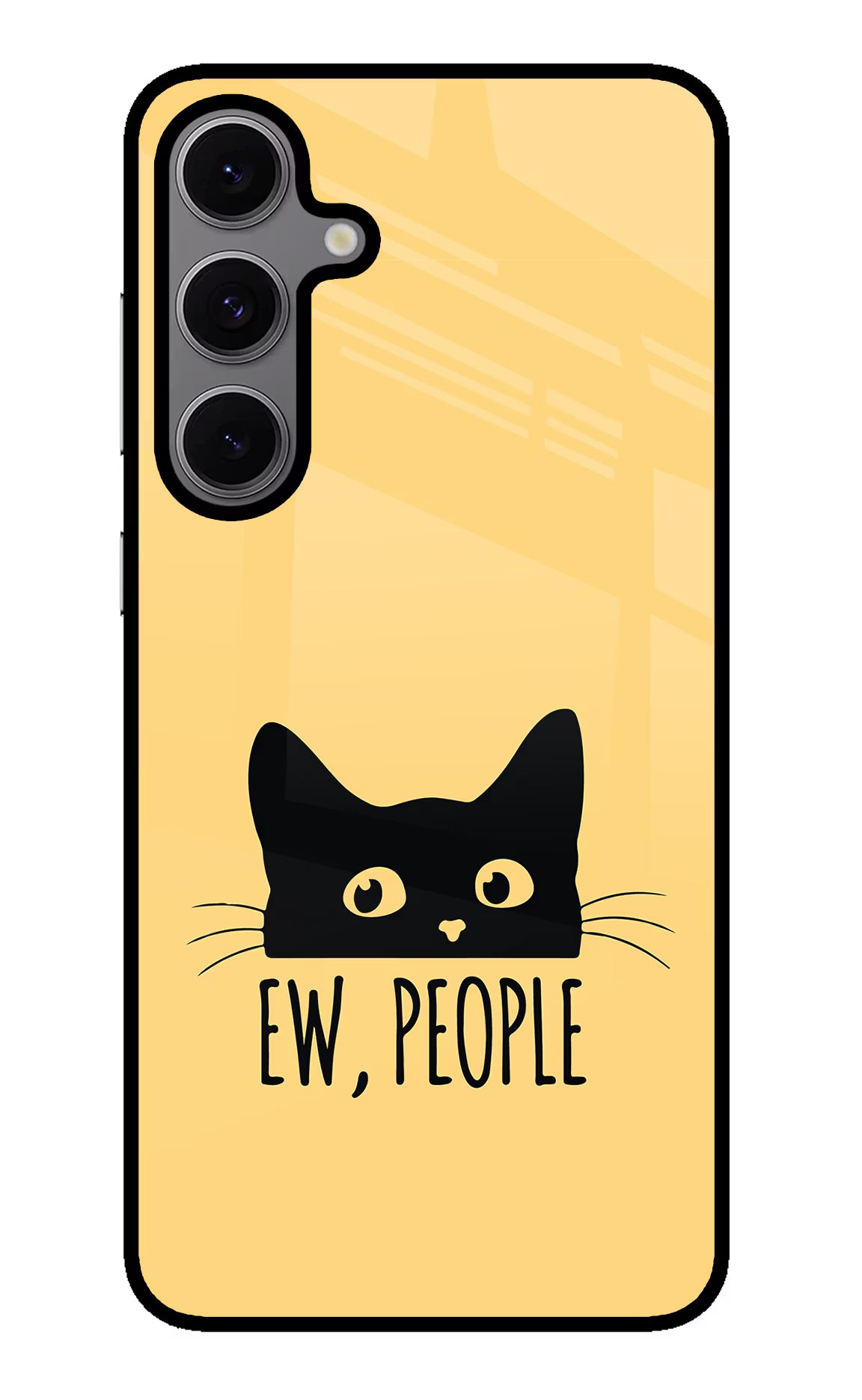 Ew People Catitude Samsung S24 FE 5G Glass Case Back Cover by Casekaro