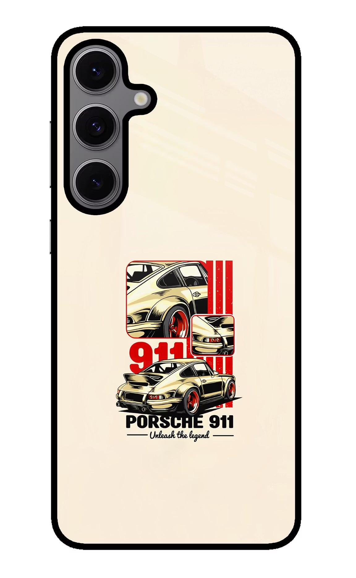 Classic Porsche 911 Samsung S24 FE 5G Glass Case Back Cover by Casekaro