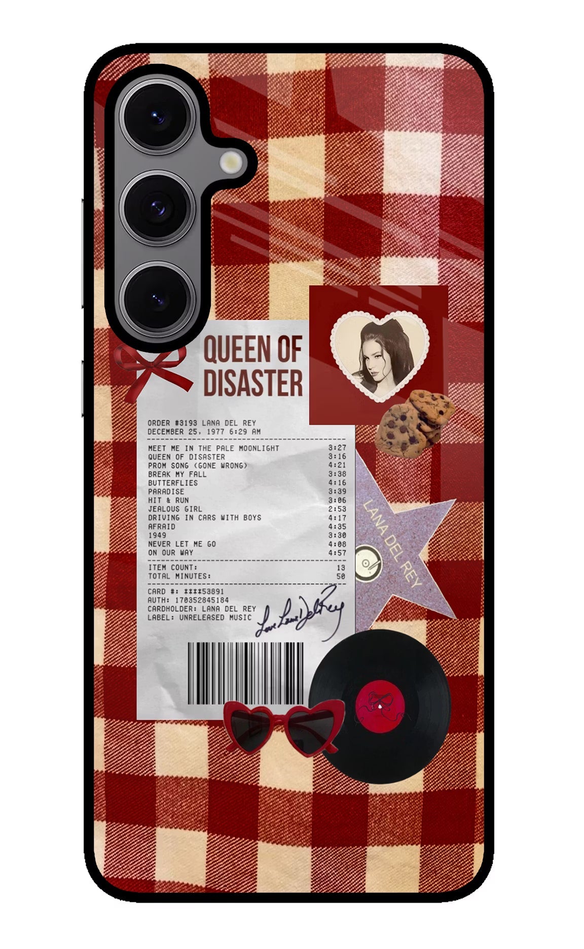 Queen of Disaster Samsung S24 FE 5G Glass Case Back Cover by Casekaro
