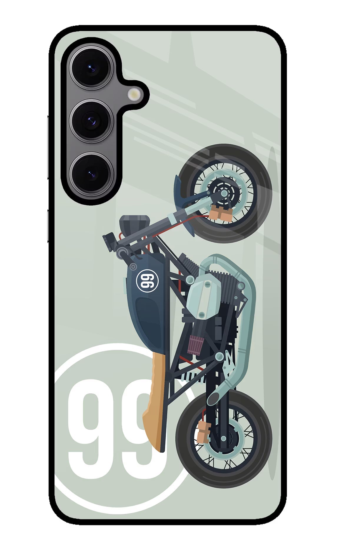 Classic Cafe Racer 99 Samsung S24 FE 5G Glass Case Back Cover by Casekaro