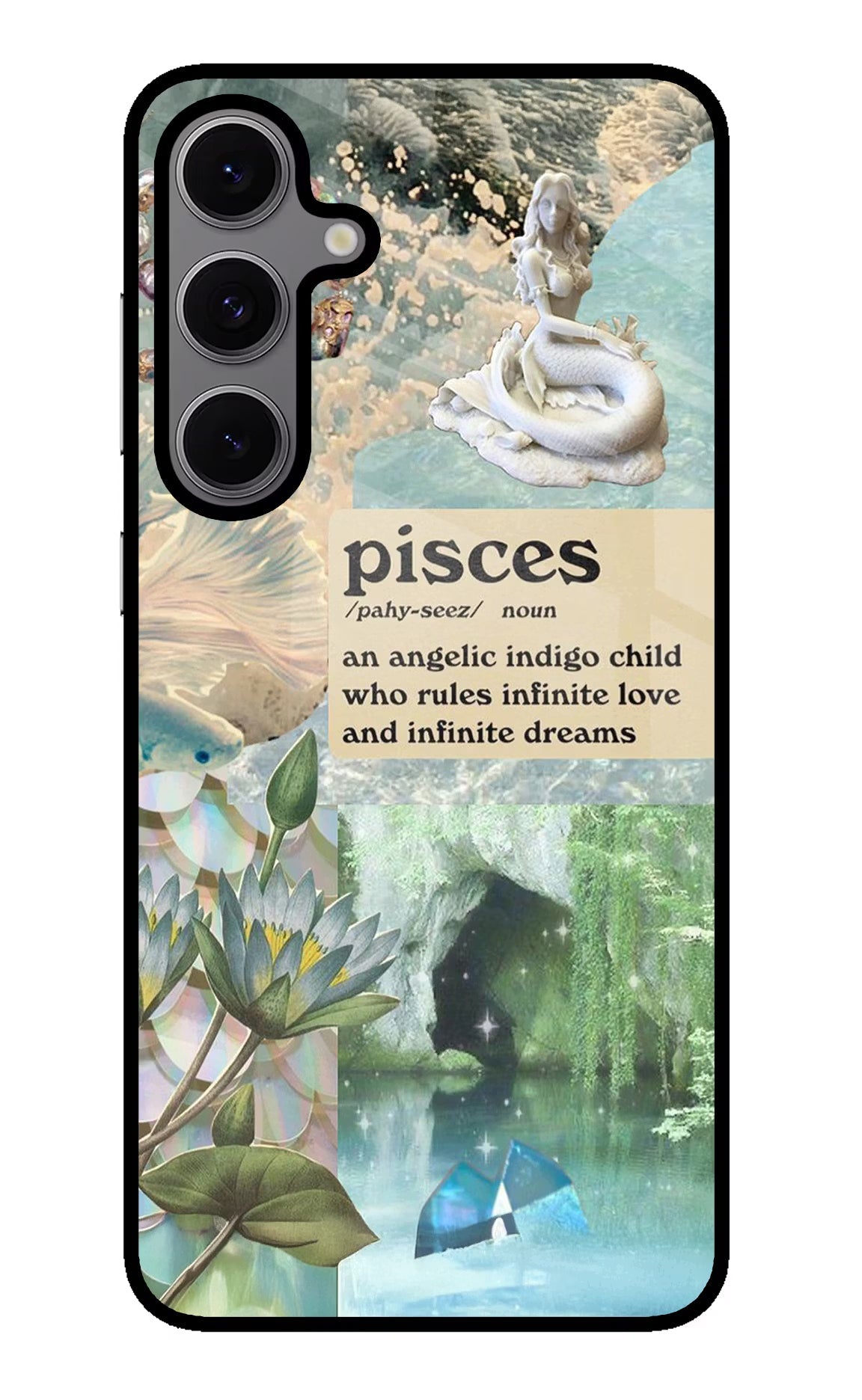 Pisces Zodiac Samsung S24 FE 5G Glass Case Back Cover by Casekaro