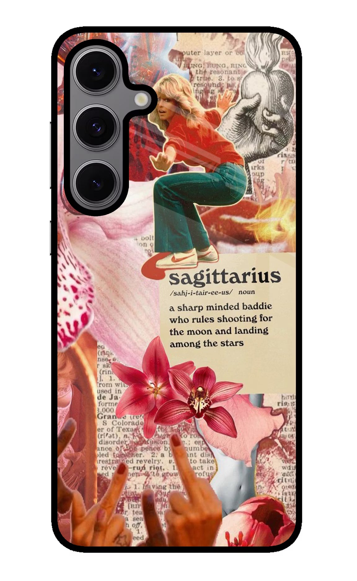 Sagittarius Zodiac Samsung S24 FE 5G Glass Case Back Cover by Casekaro