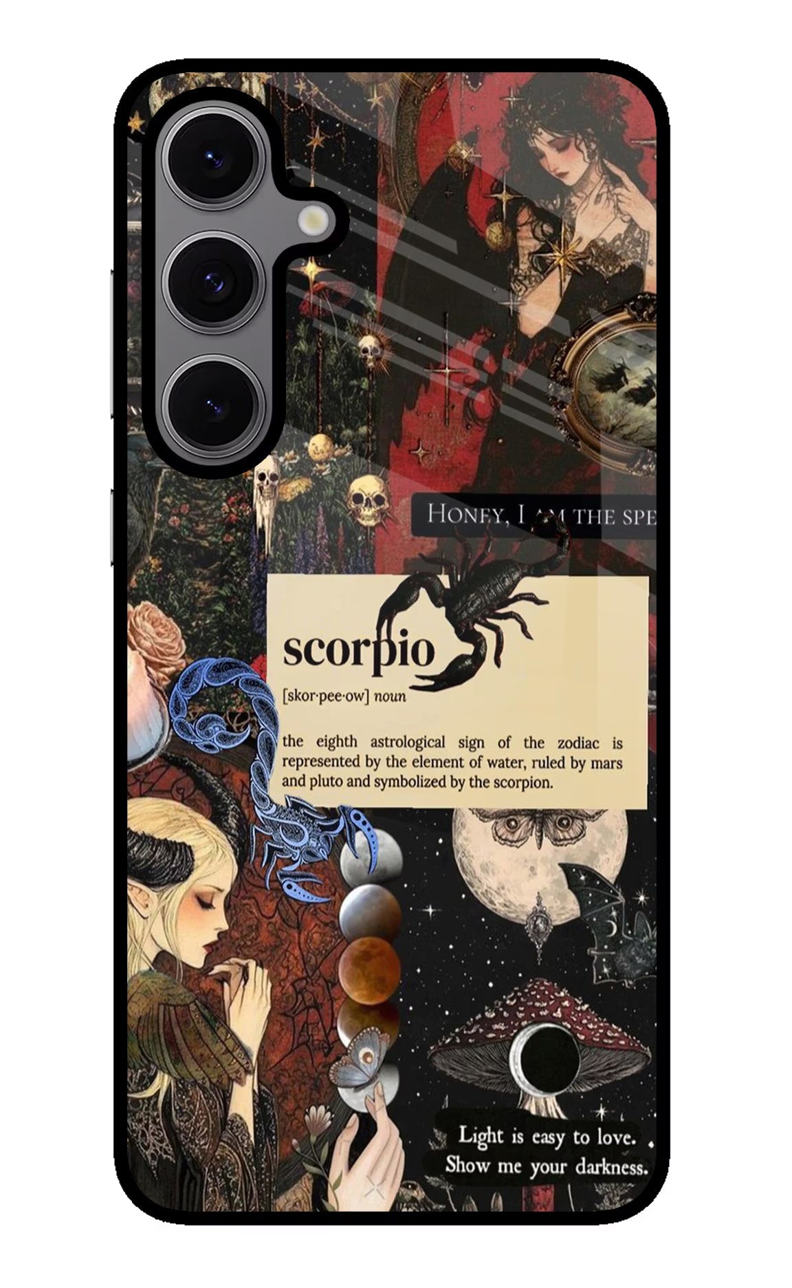 Scorpio Zodiac Samsung S24 FE 5G Glass Case Back Cover by Casekaro