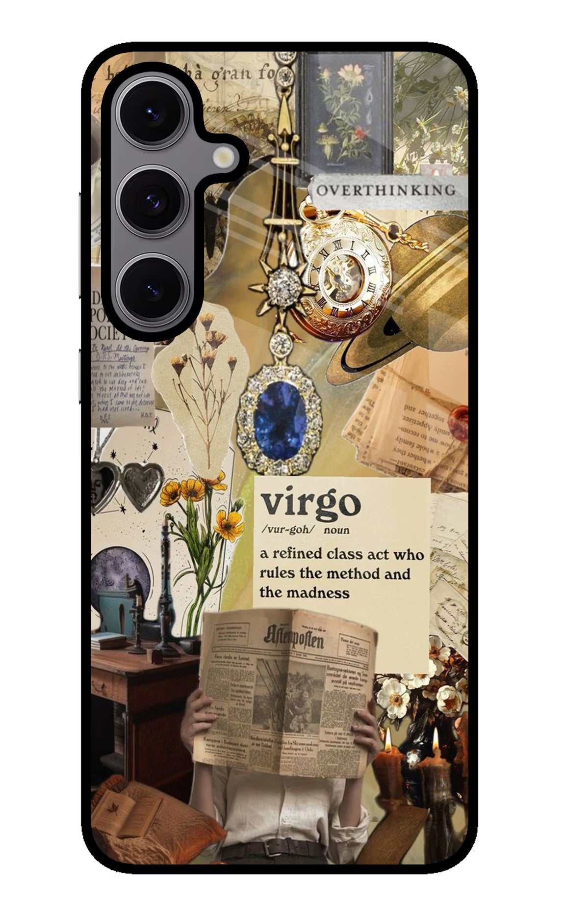 Virgo Zodiac Samsung S24 FE 5G Glass Case Back Cover by Casekaro