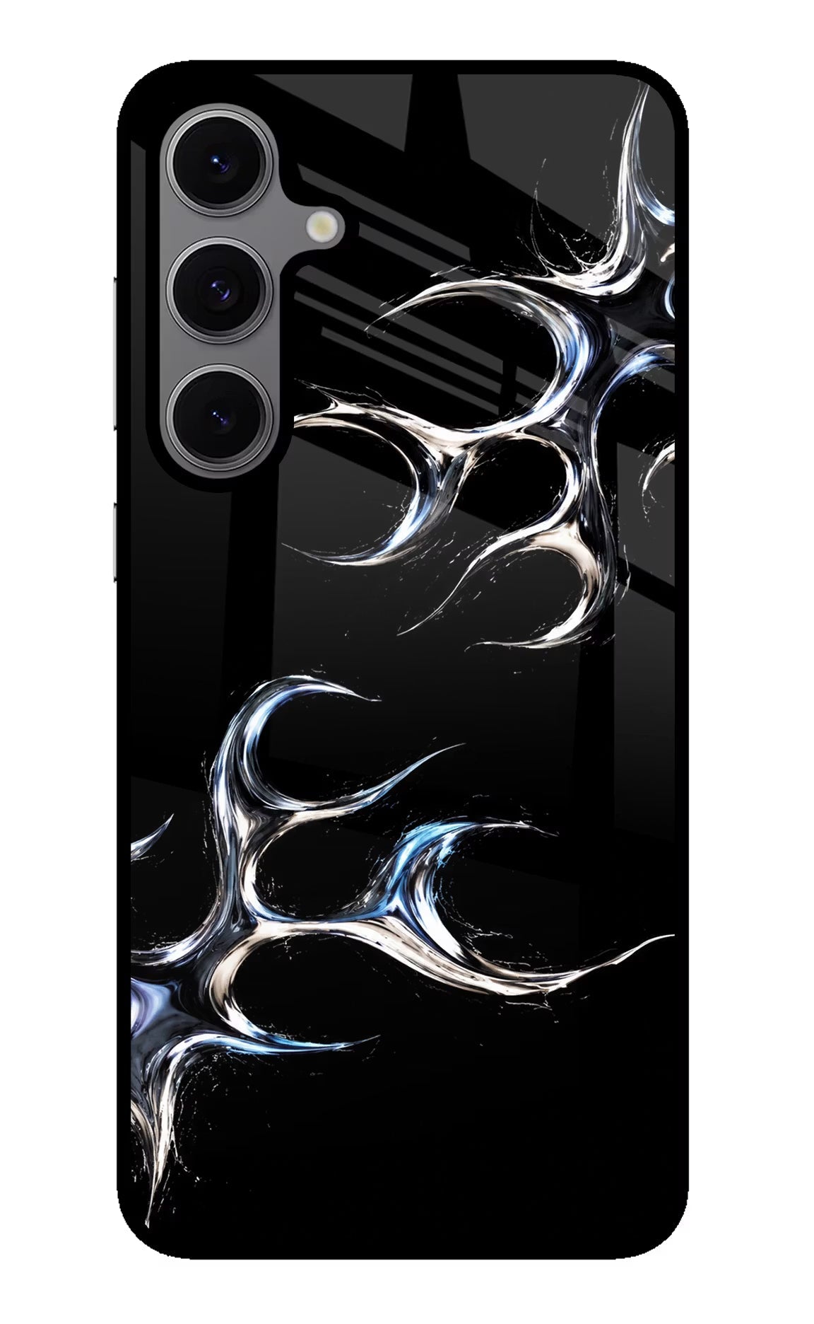 Chrome Tribal Samsung S24 FE 5G Glass Case Back Cover by Casekaro