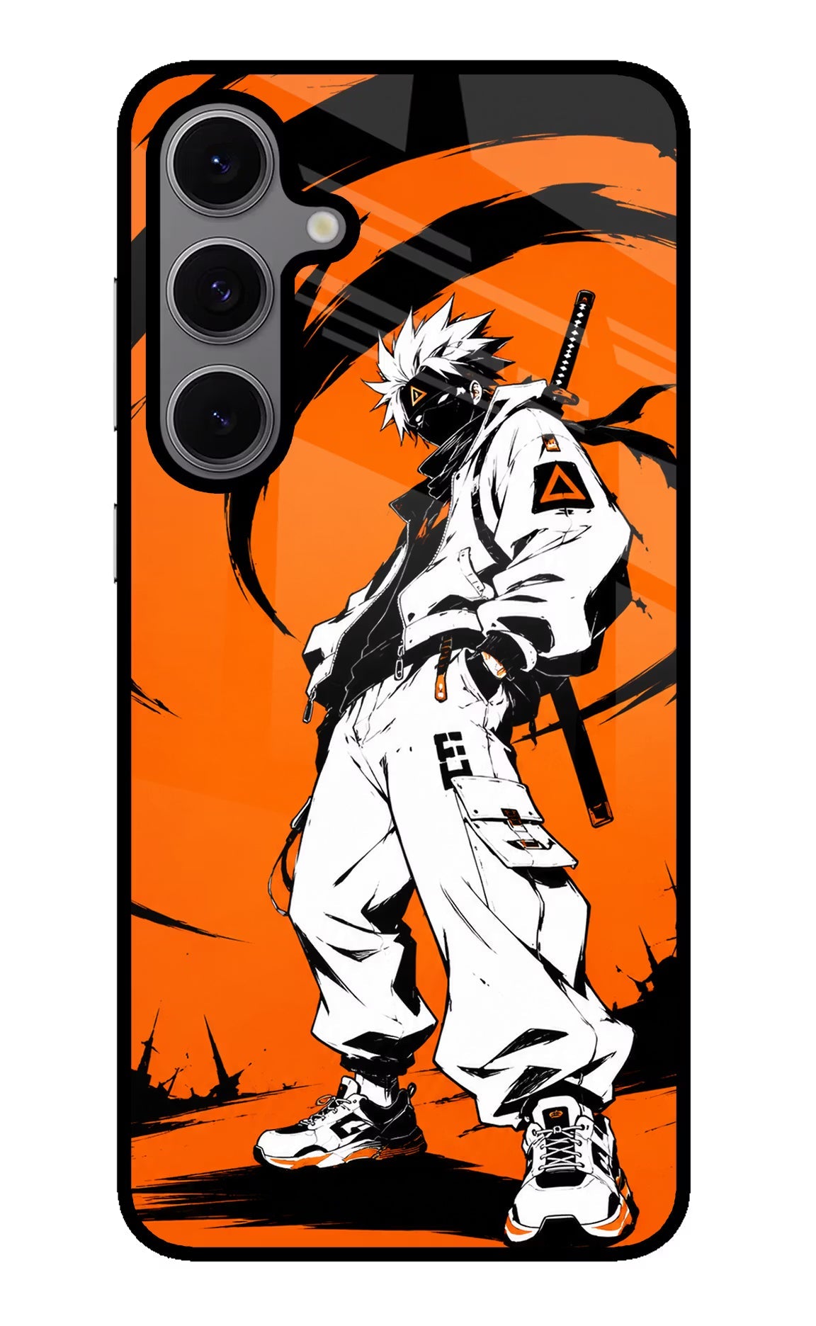 Street Samurai  Samsung S24 FE 5G Glass Case Back Cover by Casekaro
