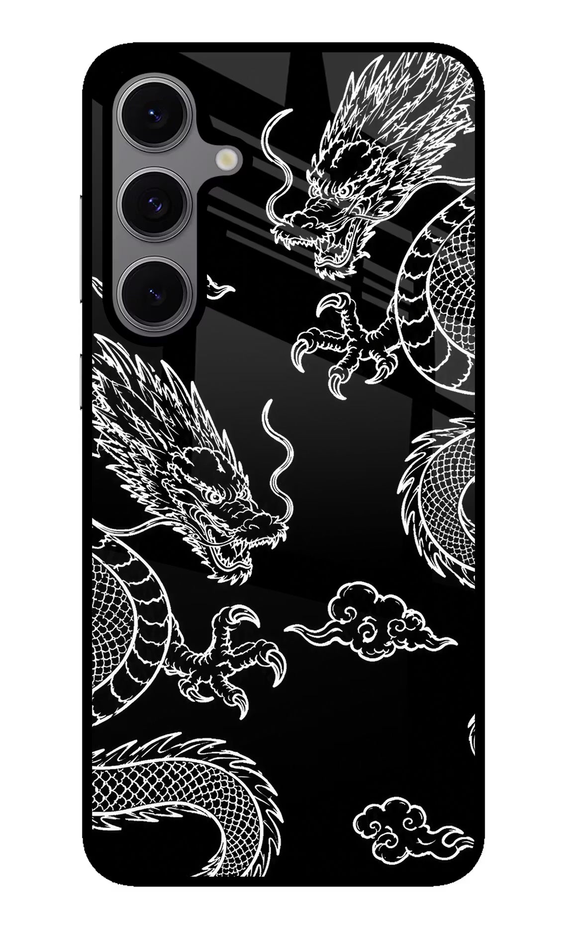 Twin Dragons Samsung S24 FE 5G Glass Case Back Cover by Casekaro