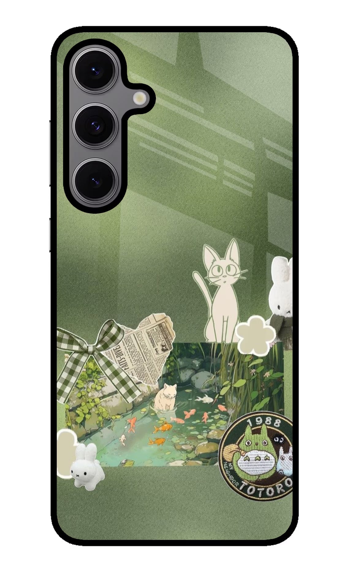 Aesthetic anime Samsung S24 FE 5G Glass Case Back Cover by Casekaro