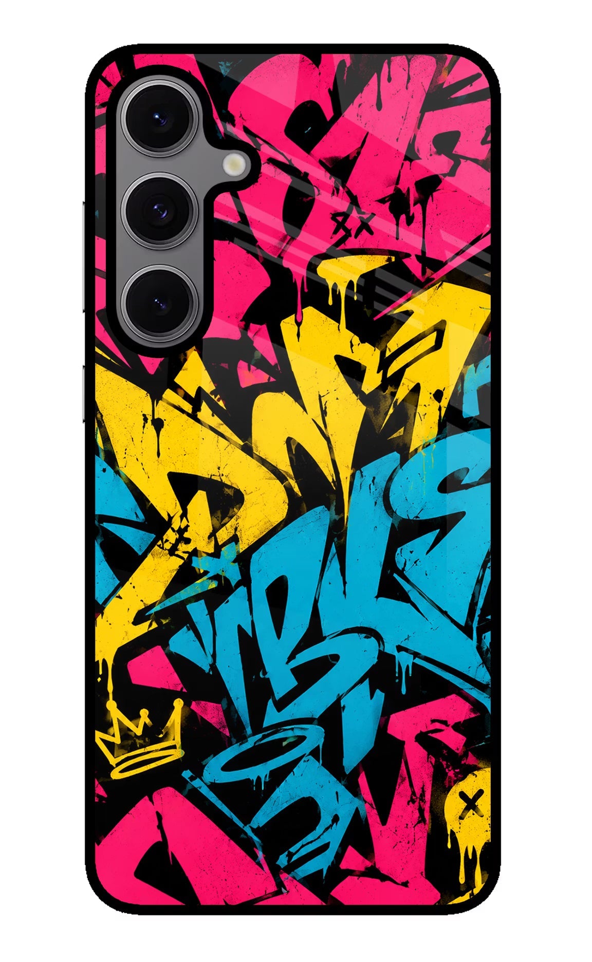 Graffiti Vibe Samsung S24 FE 5G Glass Case Back Cover by Casekaro