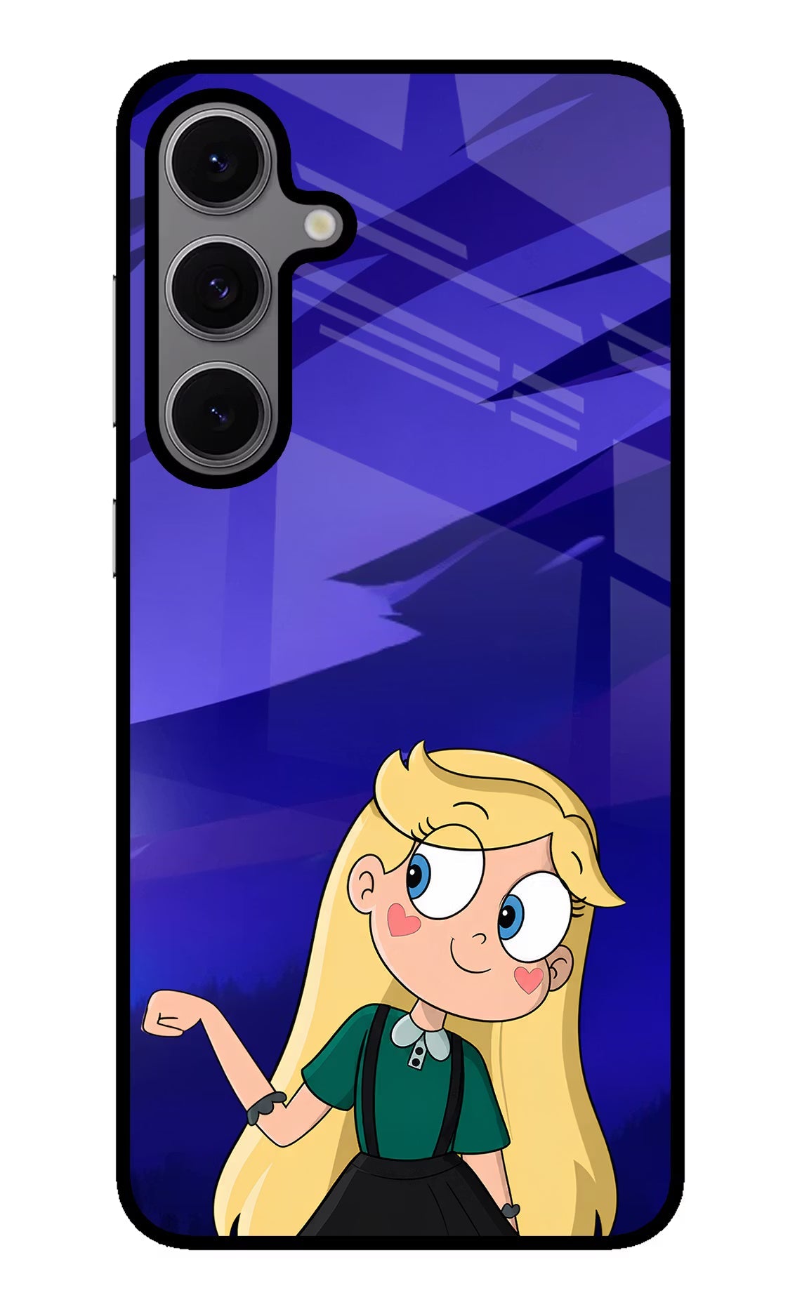 Star Glow Samsung S24 FE 5G Glass Case Back Cover by Casekaro