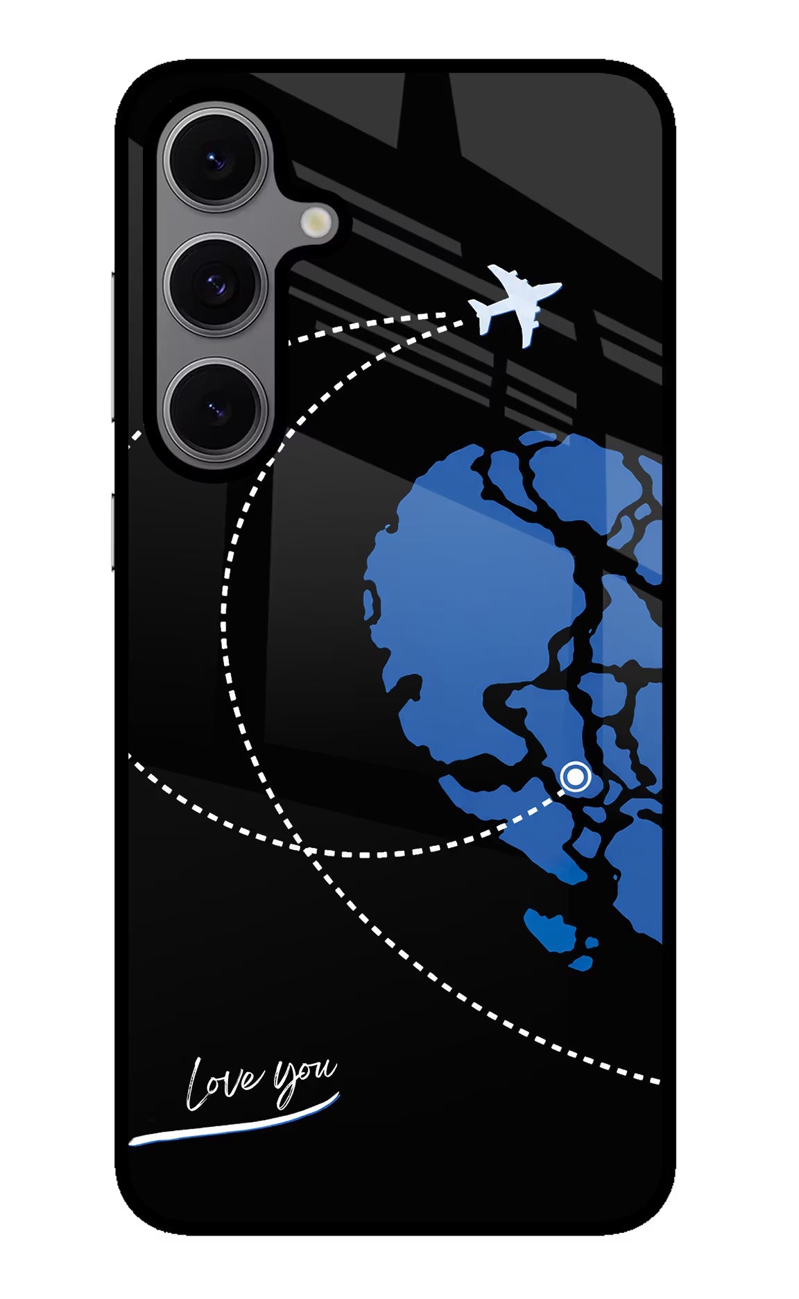 Love Orbit Samsung S24 FE 5G Glass Case Back Cover by Casekaro