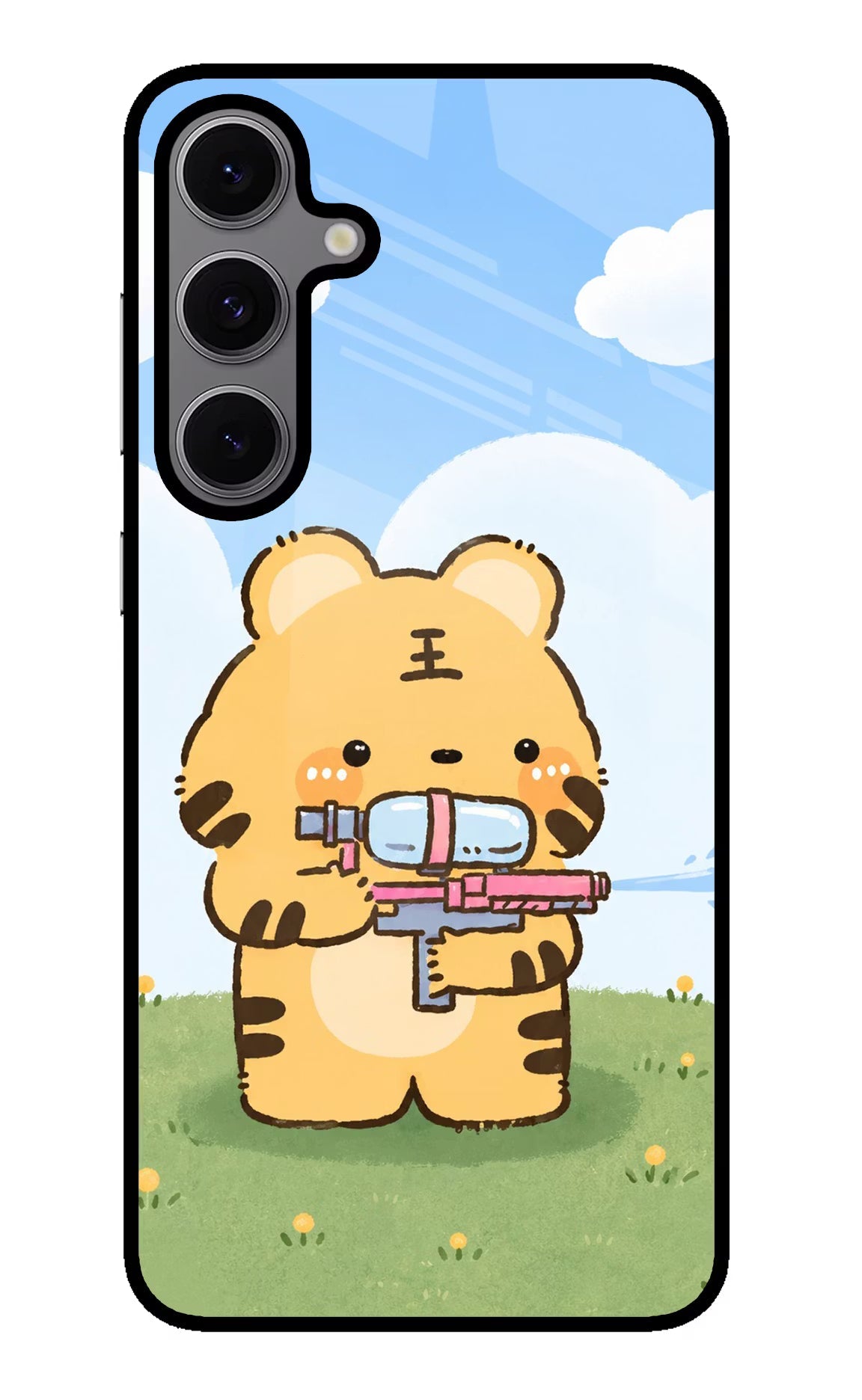 Tiger Treat Samsung S24 FE 5G Glass Case Back Cover by Casekaro