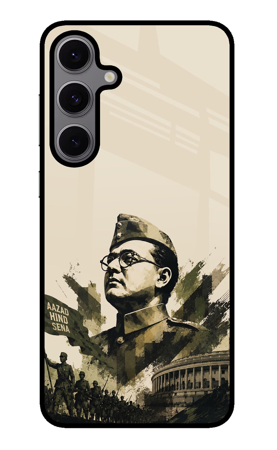 Netaji Rising Samsung S24 FE 5G Glass Case Back Cover by Casekaro