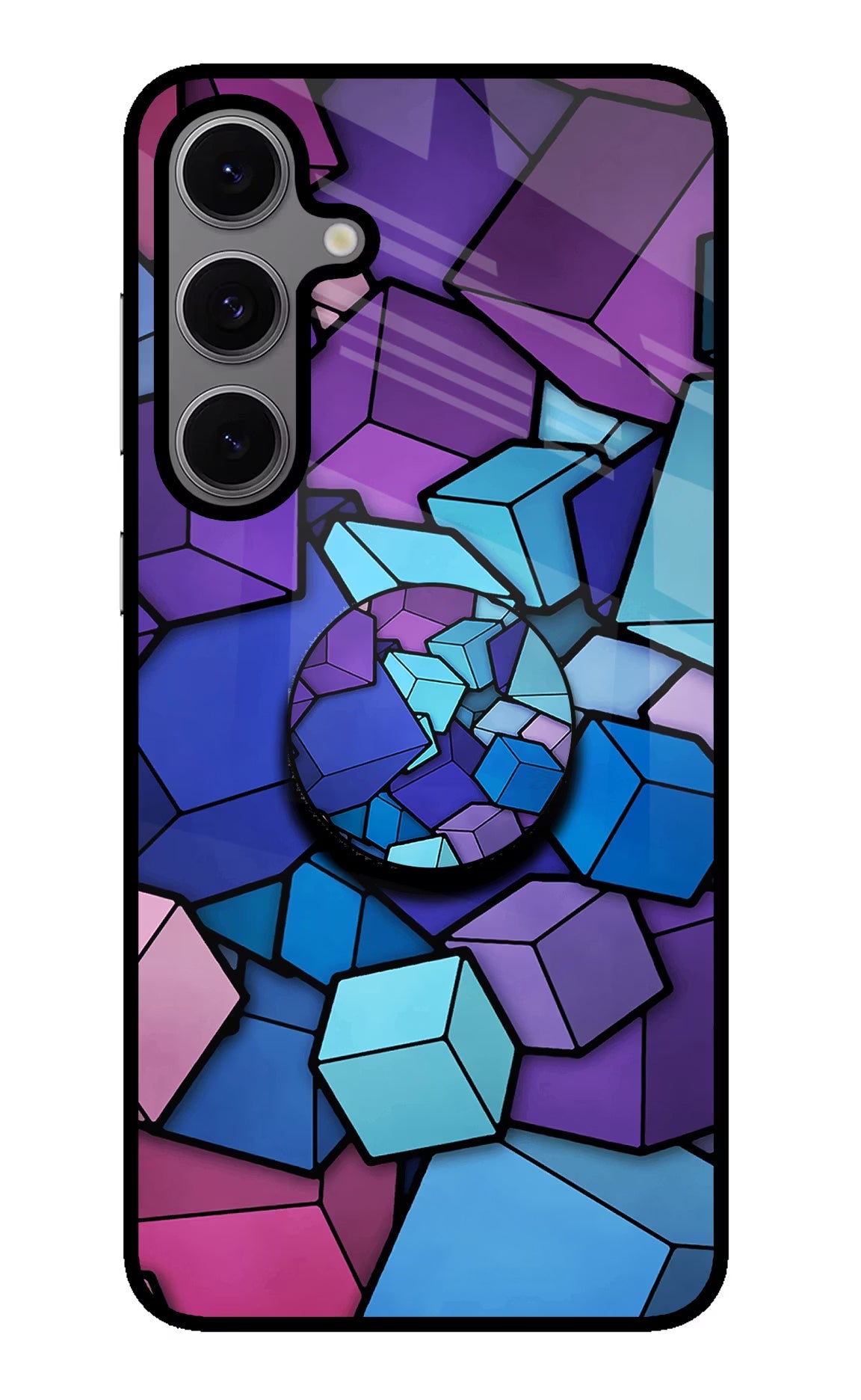 Cubic Abstract Samsung S24 FE 5G Pop Case by Casekaro