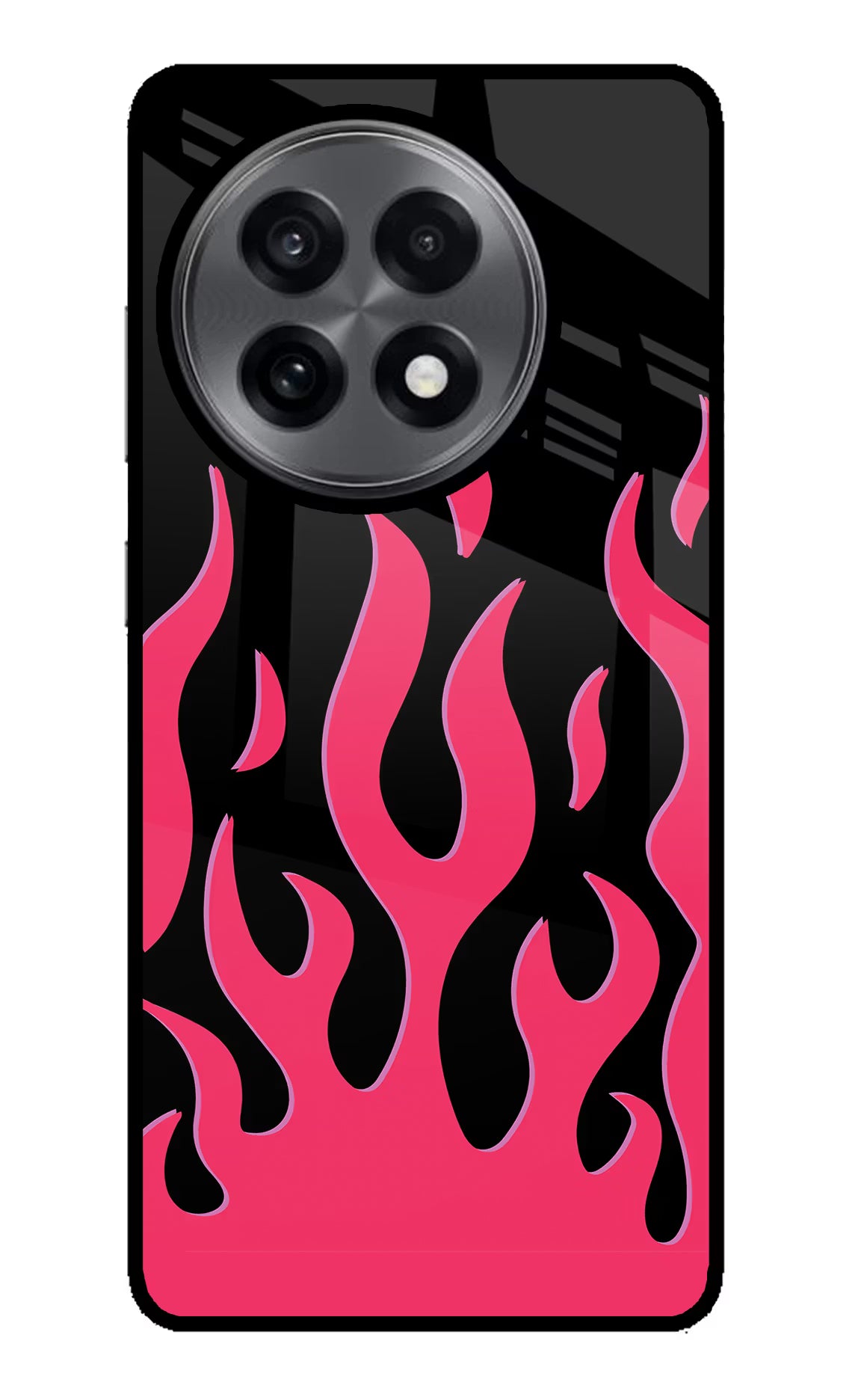 Fire Flames OnePlus 13R Glass Case Back Cover by Casekaro