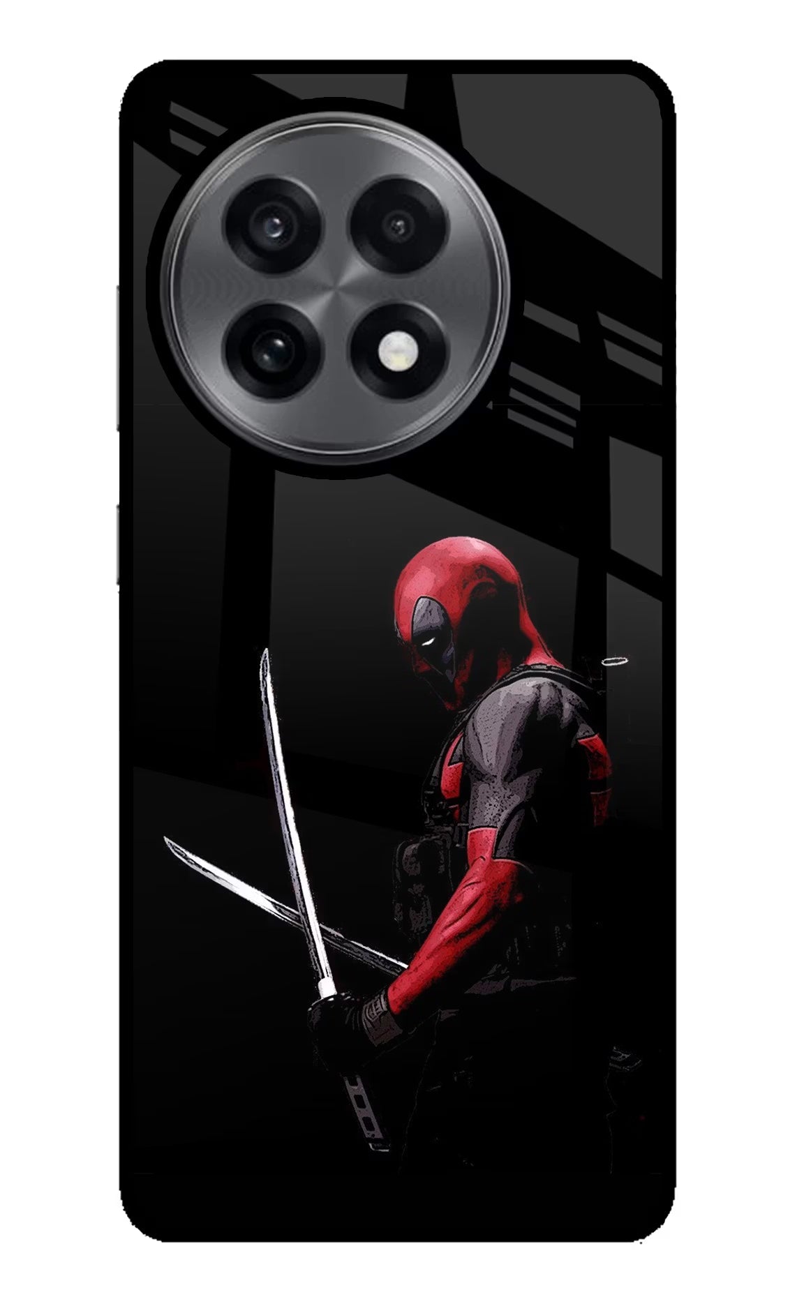 Deadpool OnePlus 13R Glass Case Back Cover by Casekaro
