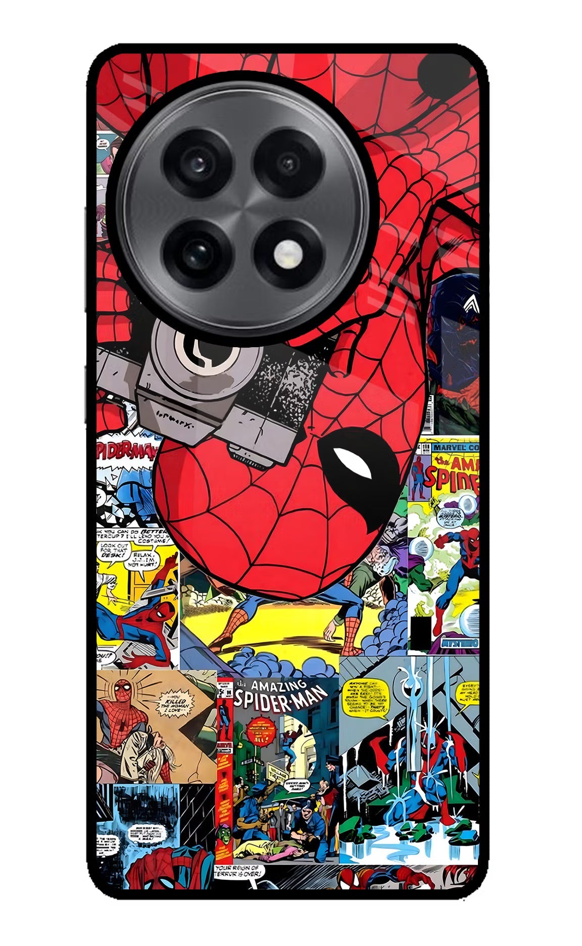 Spider Man OnePlus 13R Glass Case Back Cover by Casekaro