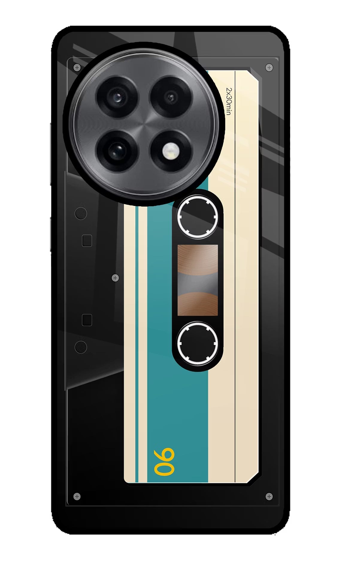Cassette OnePlus 13R Glass Case Back Cover by Casekaro
