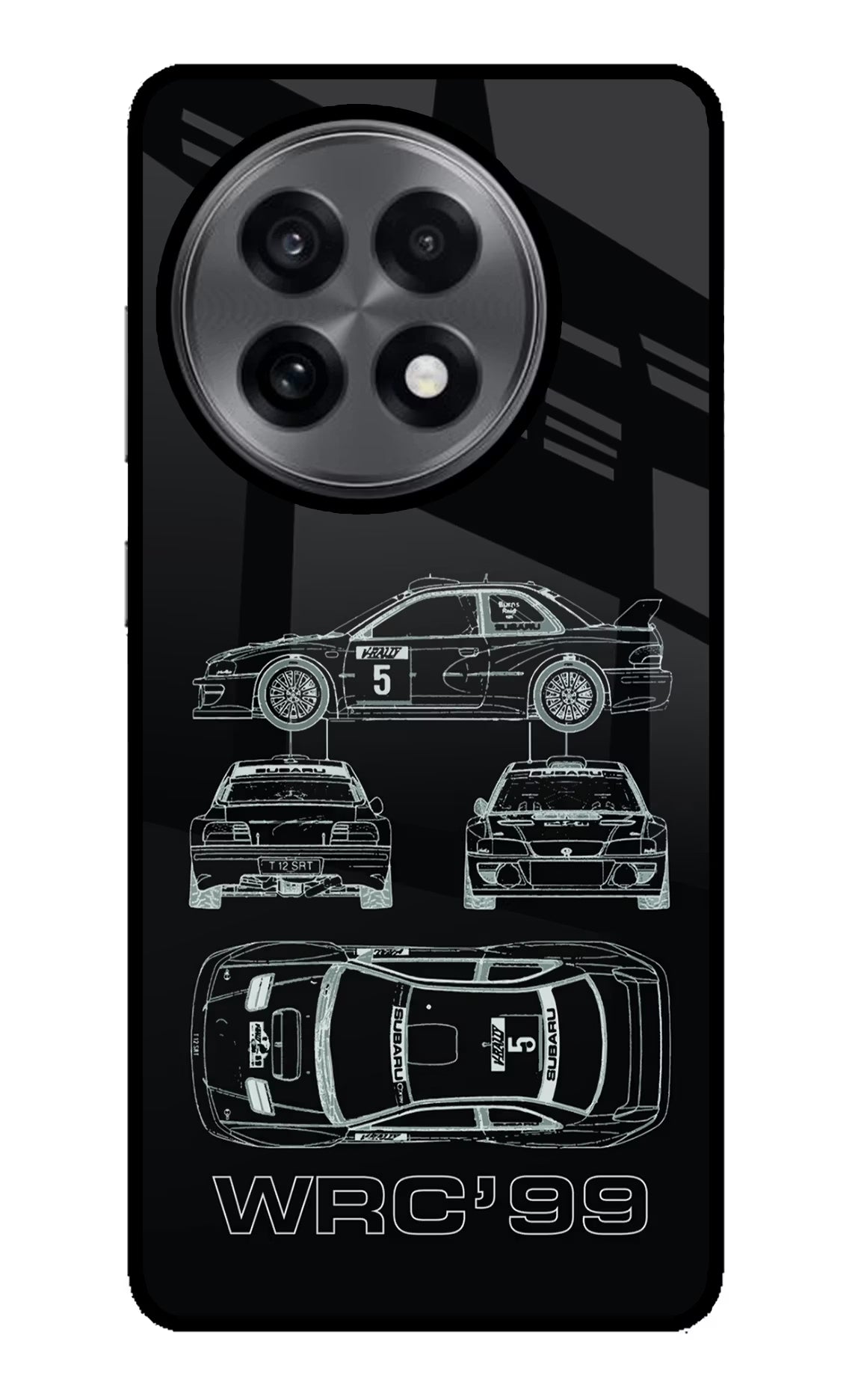 WRC'99 OnePlus 13R Glass Case Back Cover by Casekaro