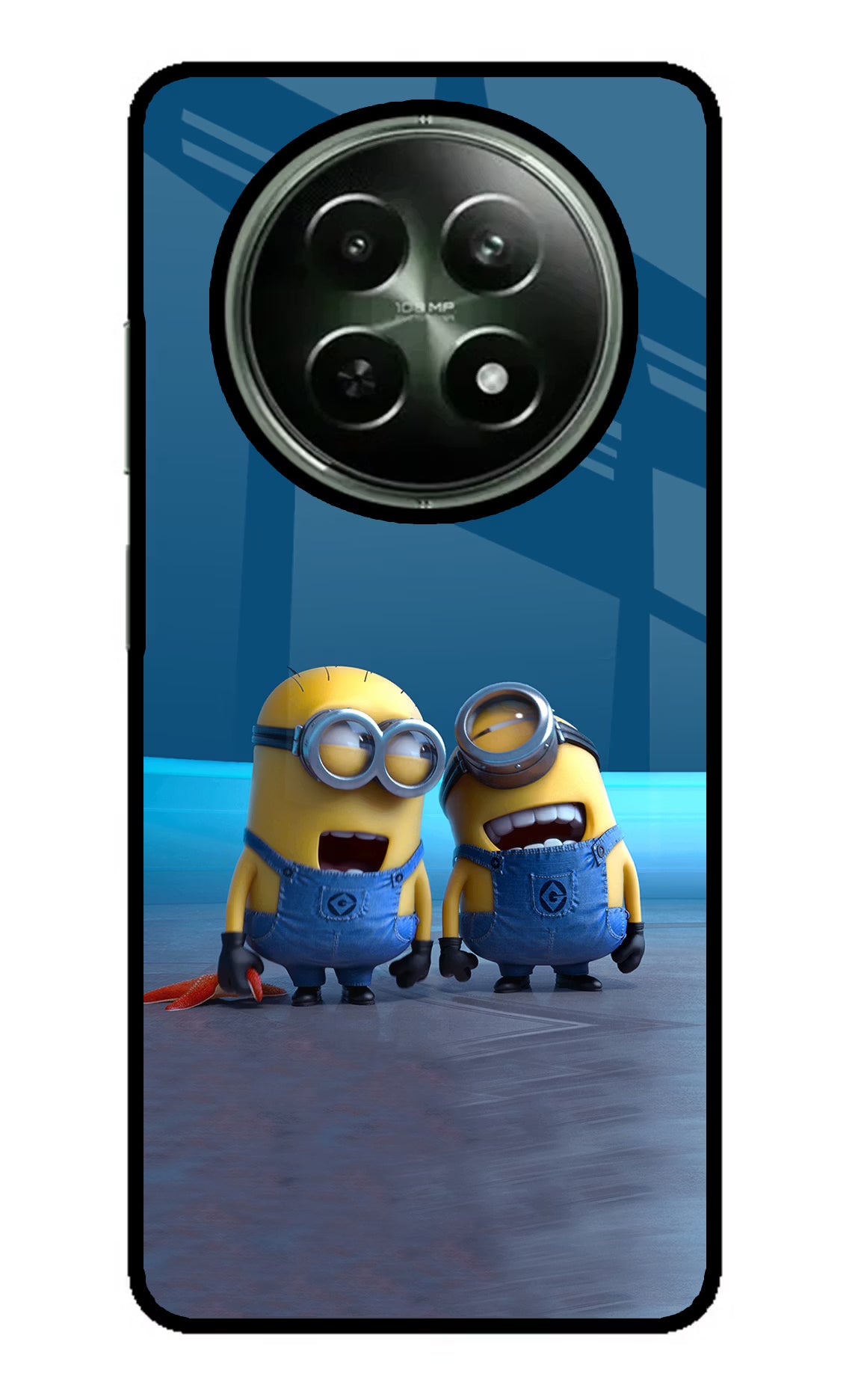 Minion Laughing Realme 12x 5G Glass Case Back Cover by Casekaro
