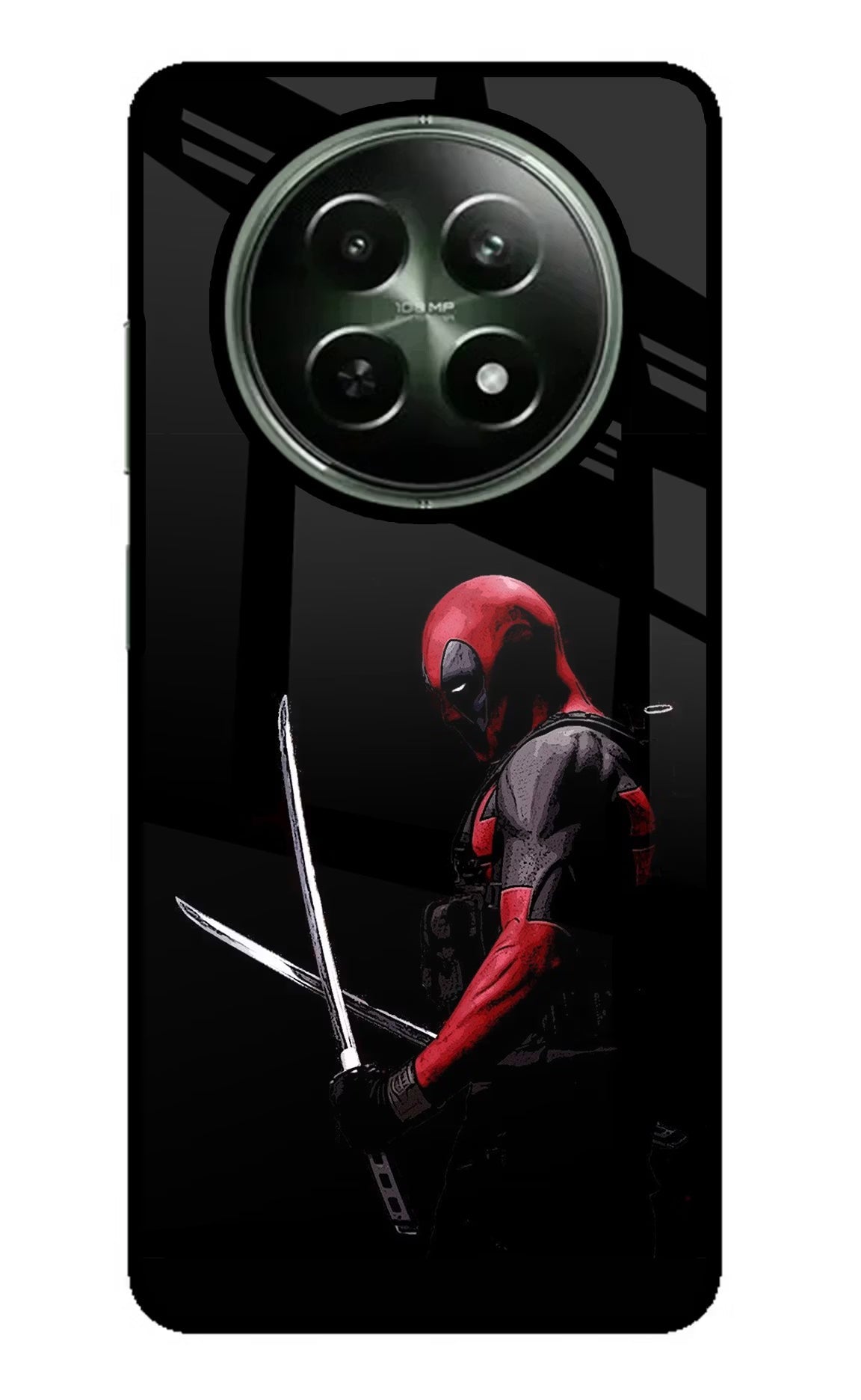 Deadpool Realme 12x 5G Glass Case Back Cover by Casekaro