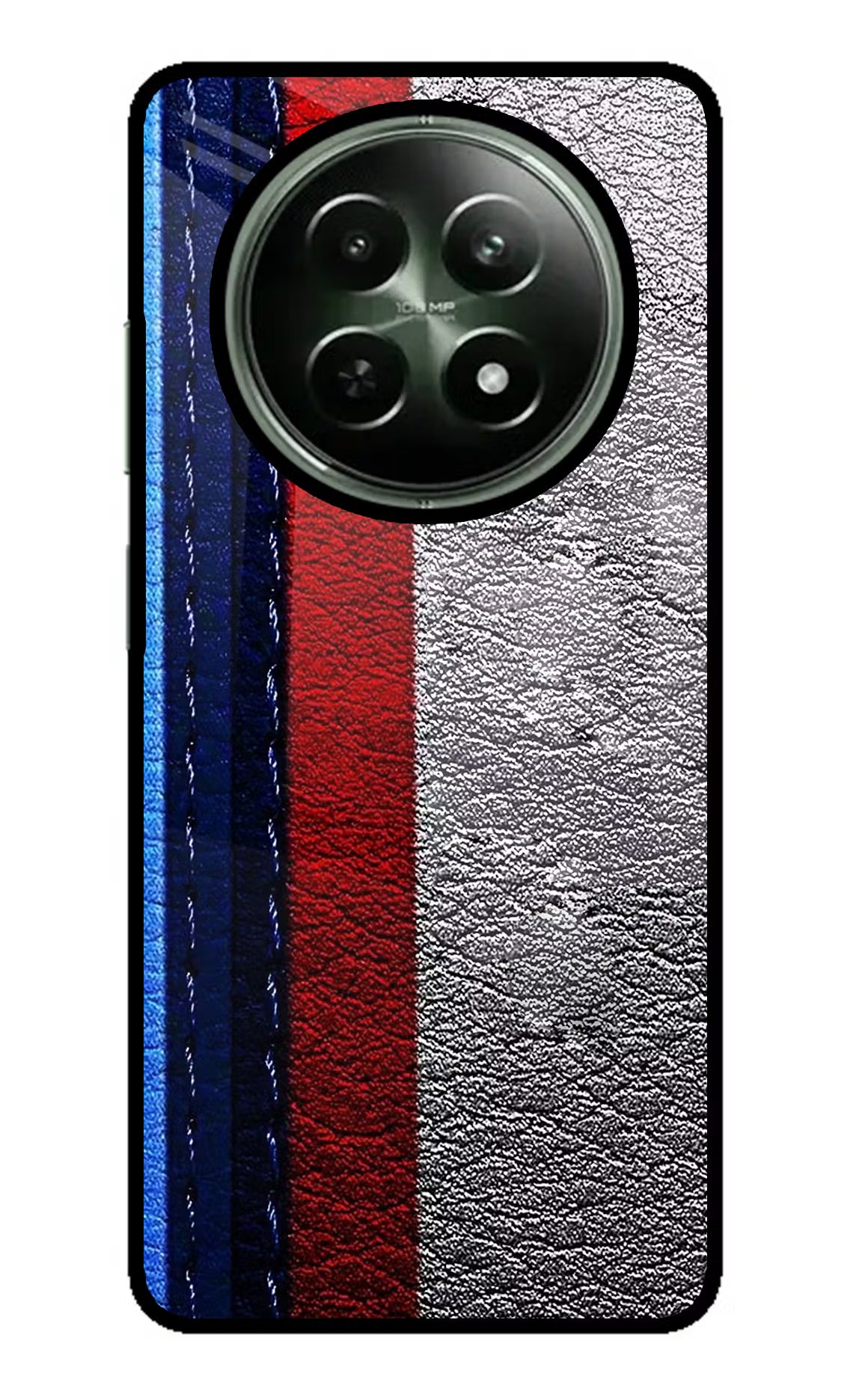 BMW Stripes Realme 12x 5G Glass Case Back Cover by Casekaro