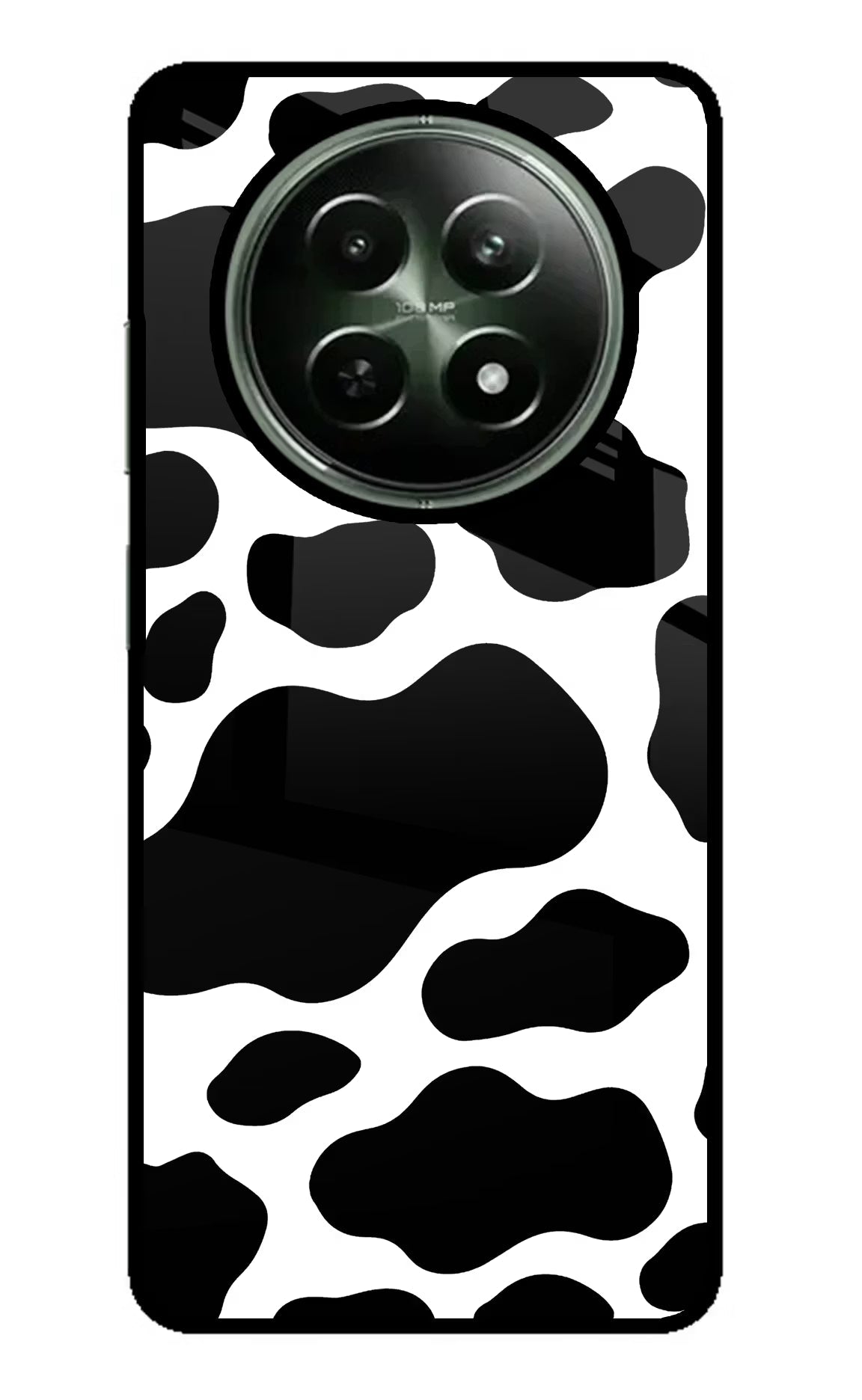 Cow Spots Realme 12x 5G Glass Case Back Cover by Casekaro