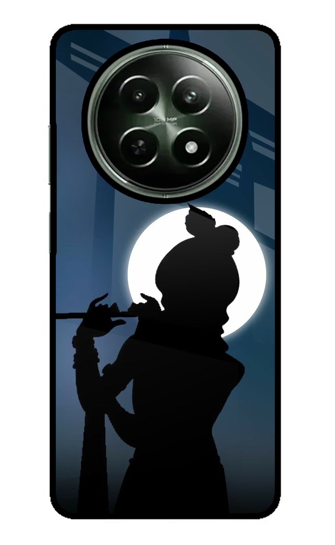 Shri Krishna Silhouette Realme 12x 5G Glass Case Back Cover by Casekaro