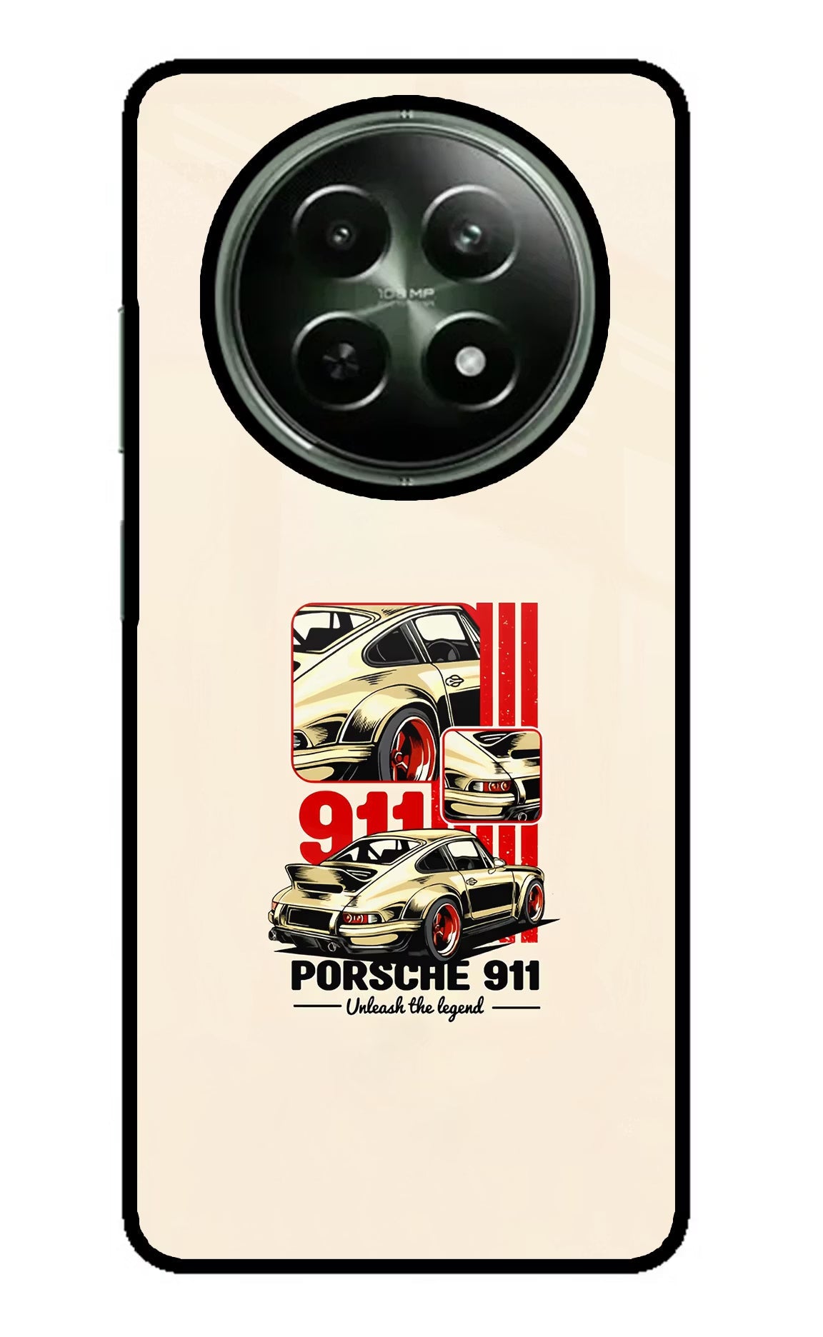 Classic Porsche 911 Realme 12x 5G Glass Case Back Cover by Casekaro